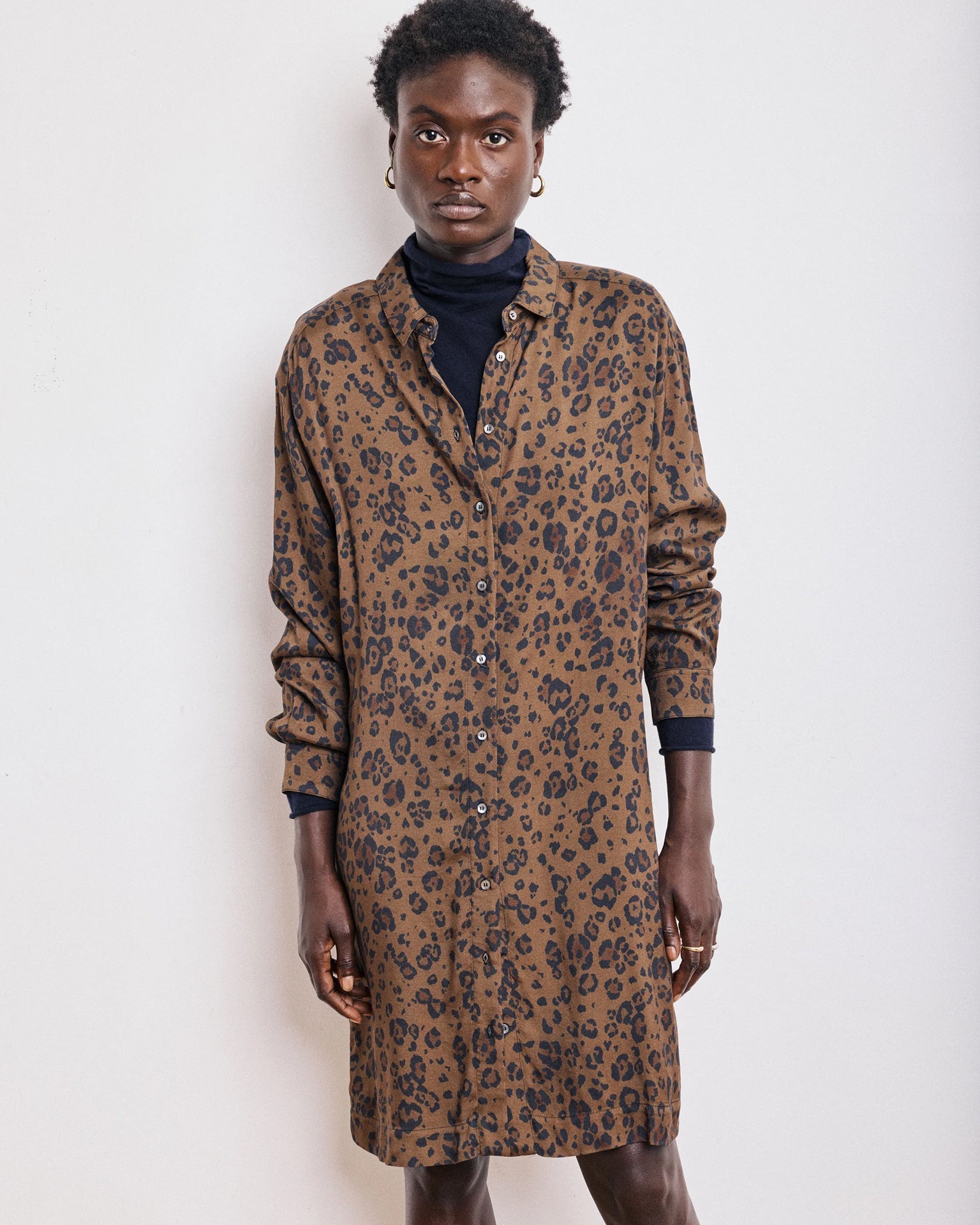 Ryle Shirtdress in Brown