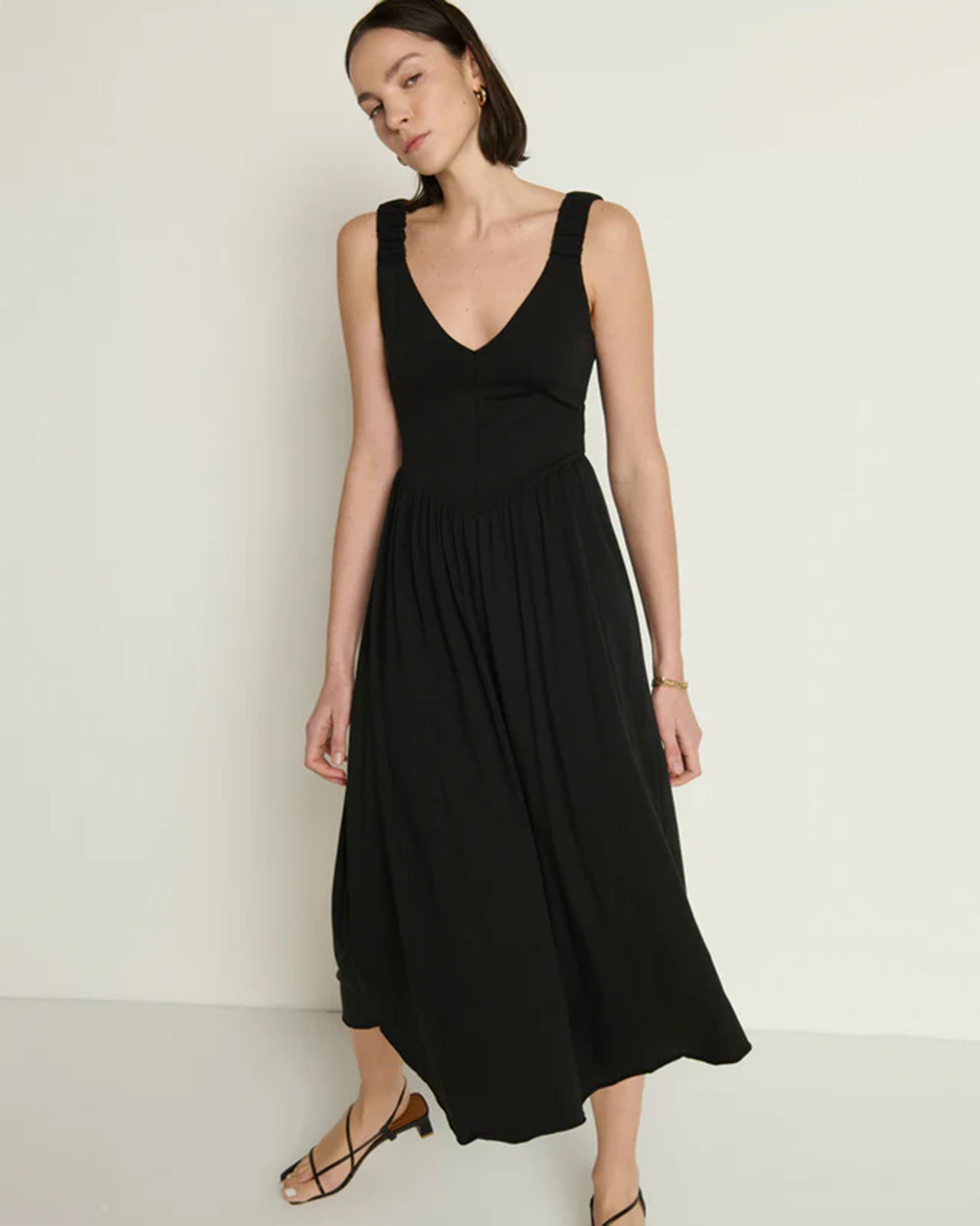 Celine Tank Dress in Jet Black