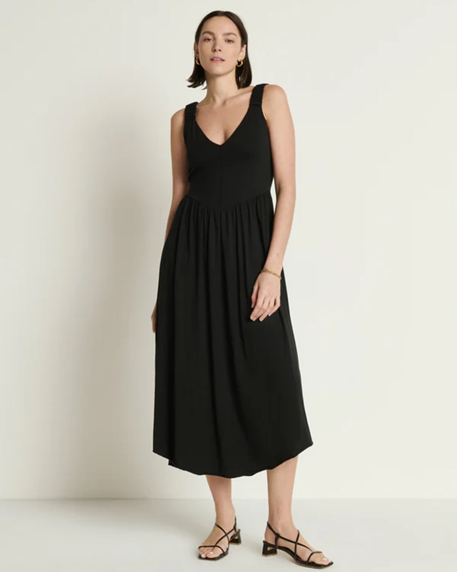 Celine Tank Dress in Jet Black