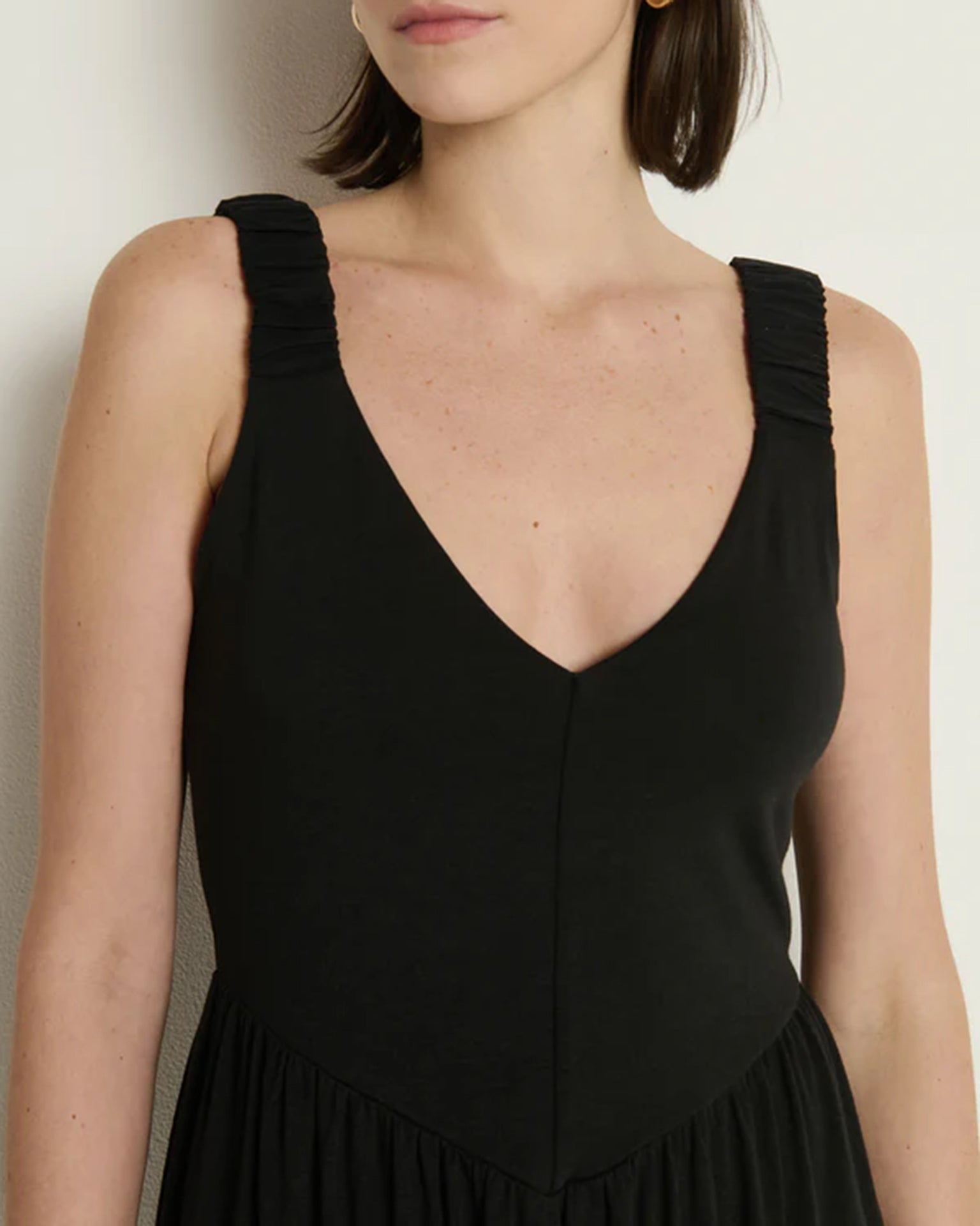 Celine Tank Dress in Jet Black
