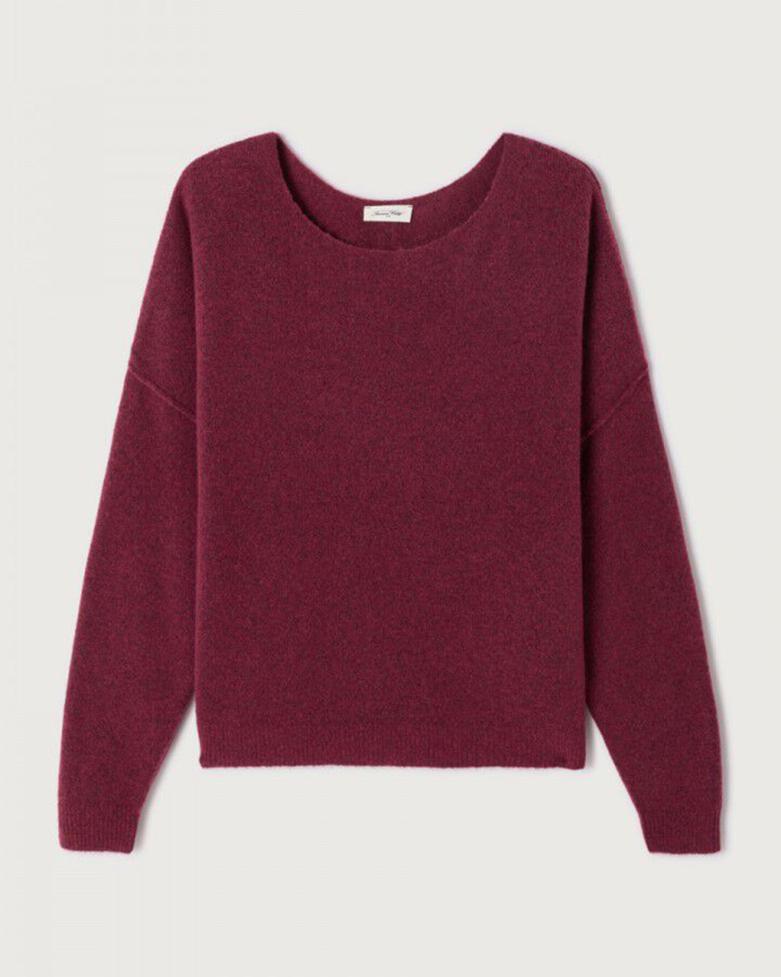 Damsville Wide Scoop Sweater in Raisin Chine