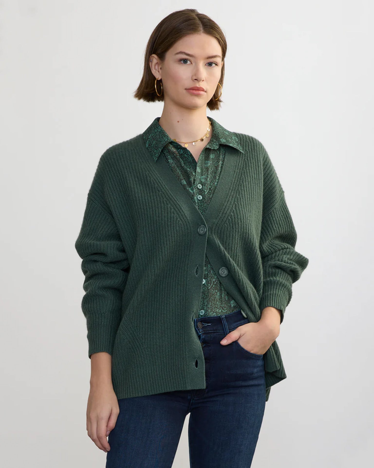 Fairfax Cardi in Kale