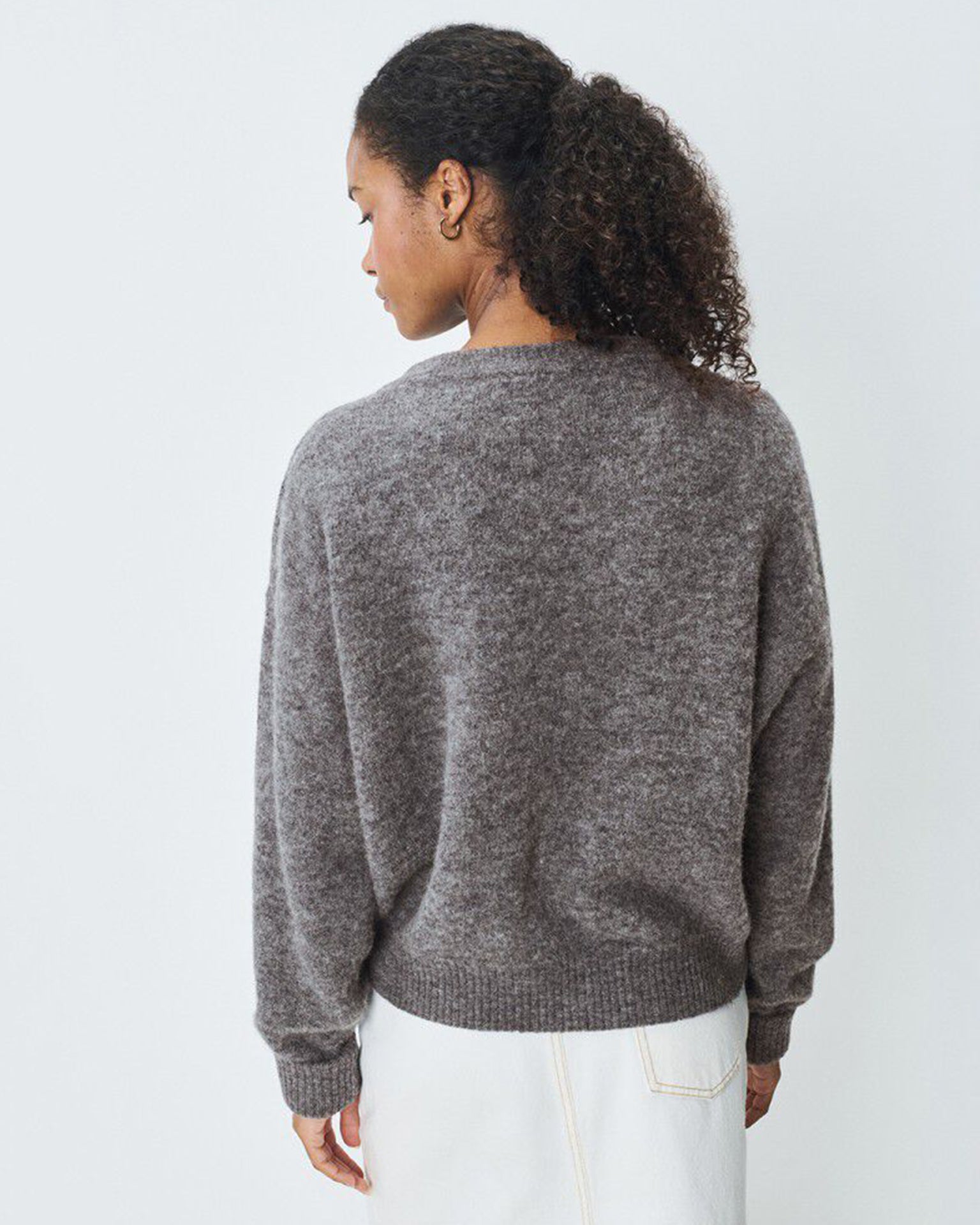 Vito Crewneck Sweater in Acier Chine