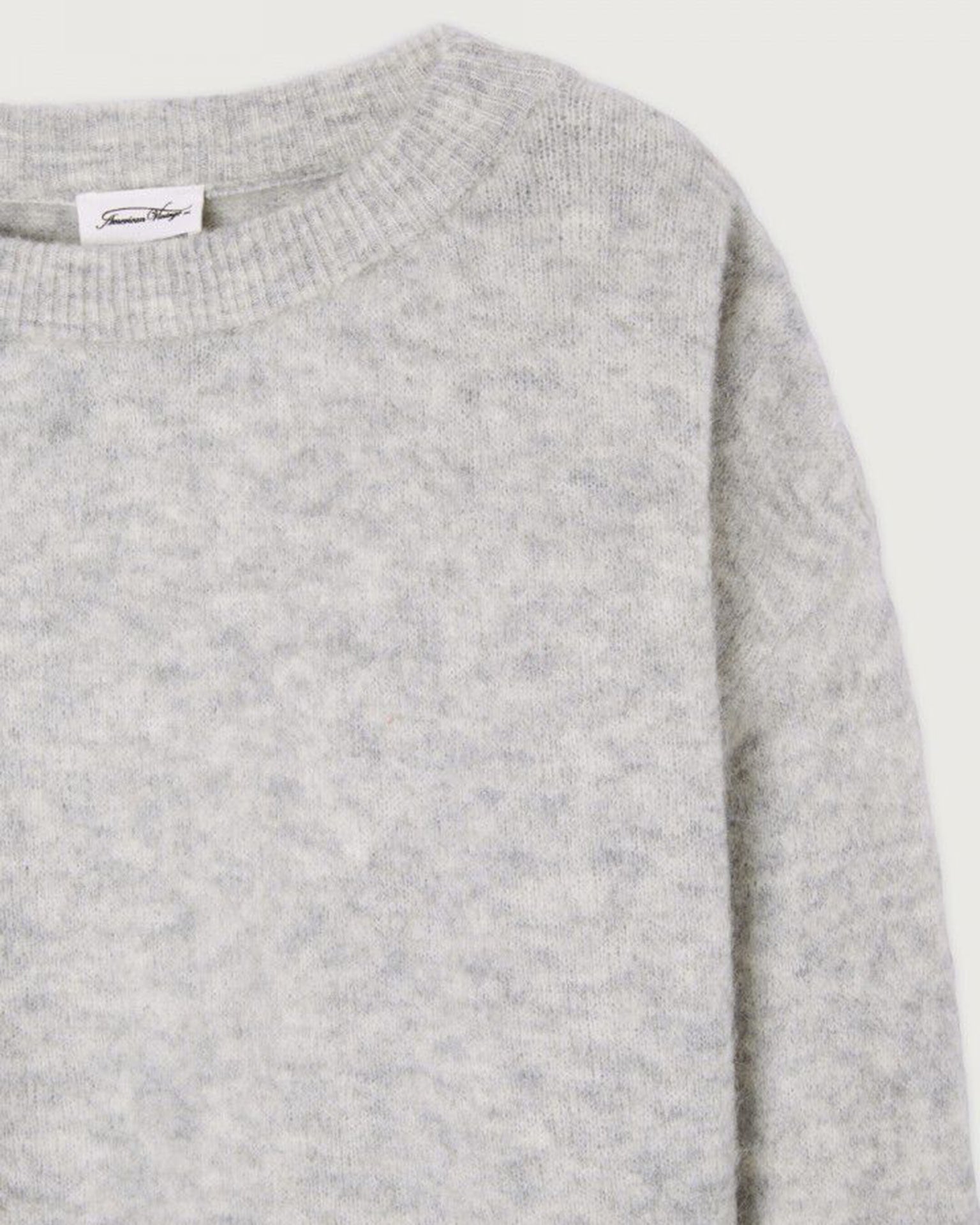 Vito Crewneck Sweater in Gris Clair Chine