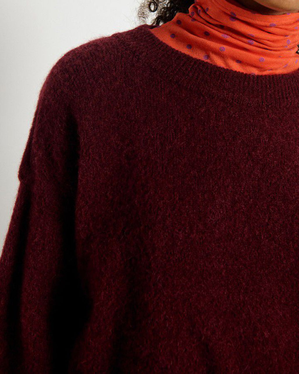 Vito Crewneck Sweater in Grenat Chine