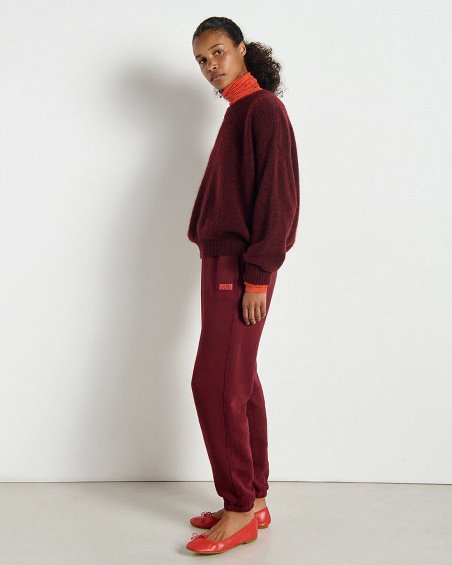 Vito Crewneck Sweater in Grenat Chine