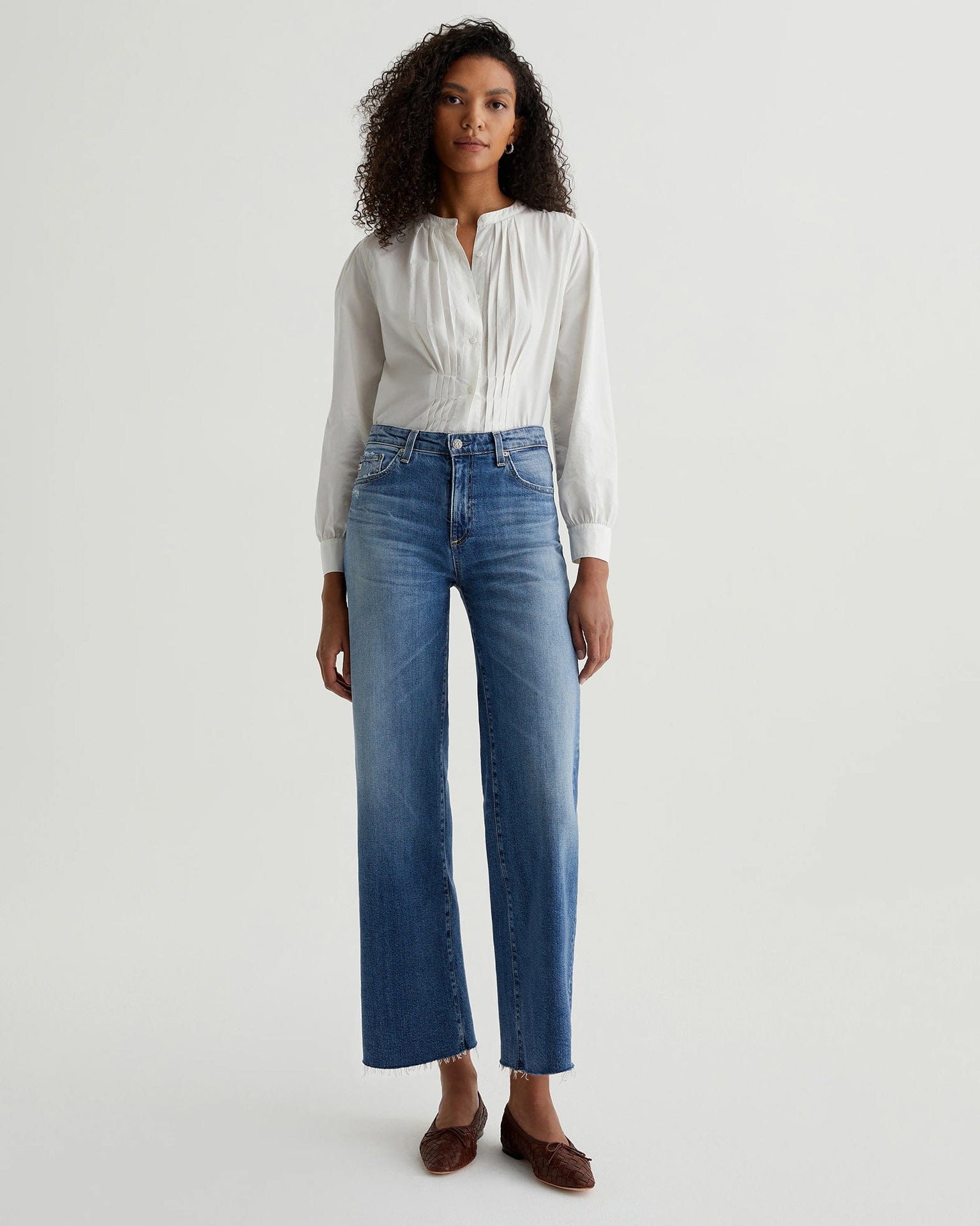 Saige Wide Leg Crop in 16Ys Postcard