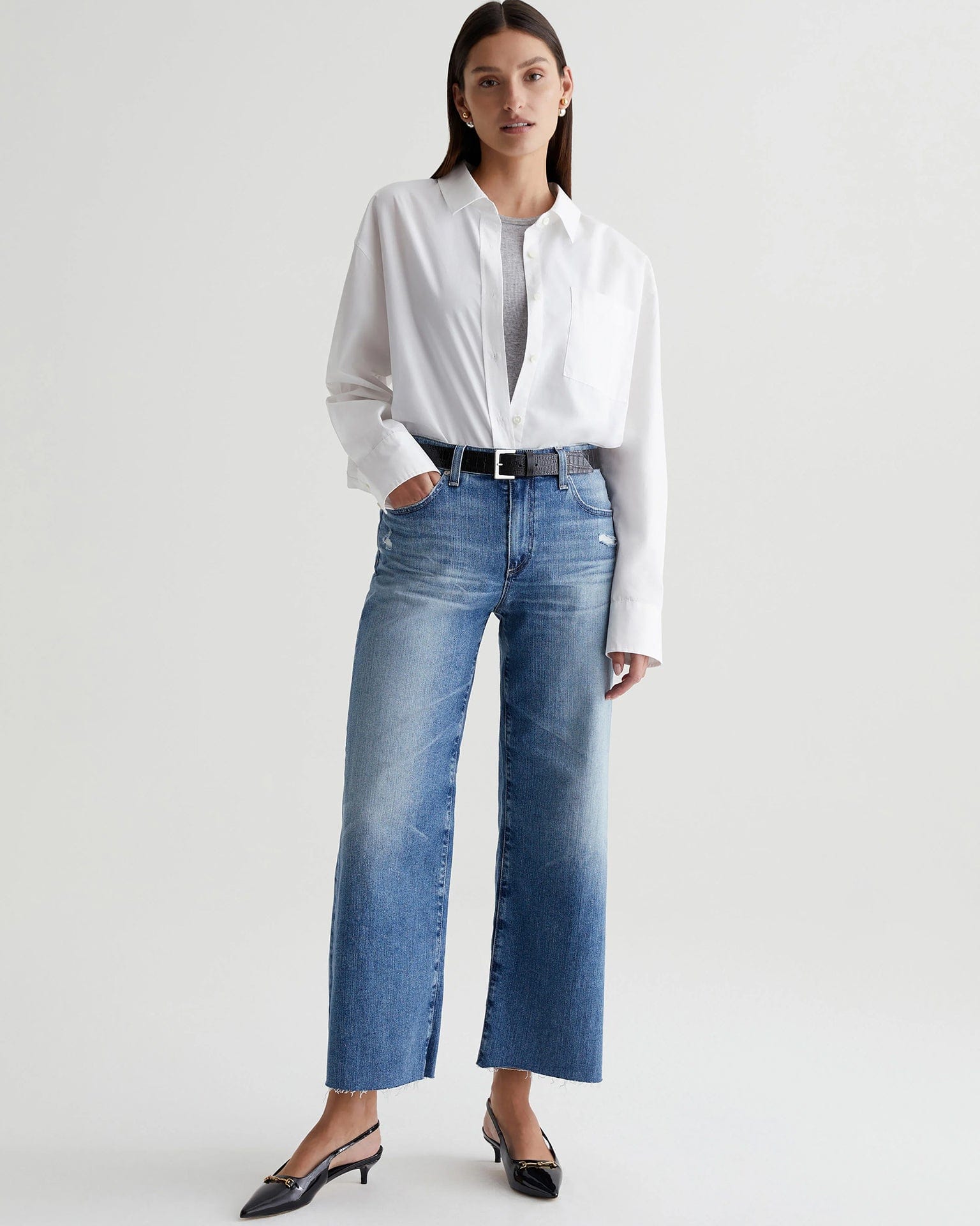 Saige Wide Leg Crop in 17Ys Wilshire