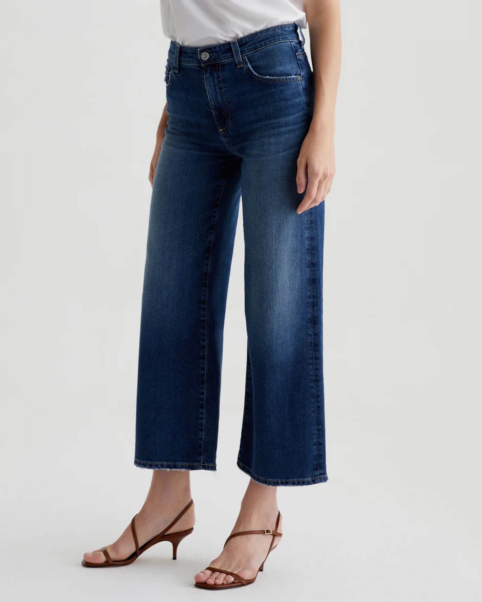 Saige Wide Leg Crop in 7Ys La Jolla