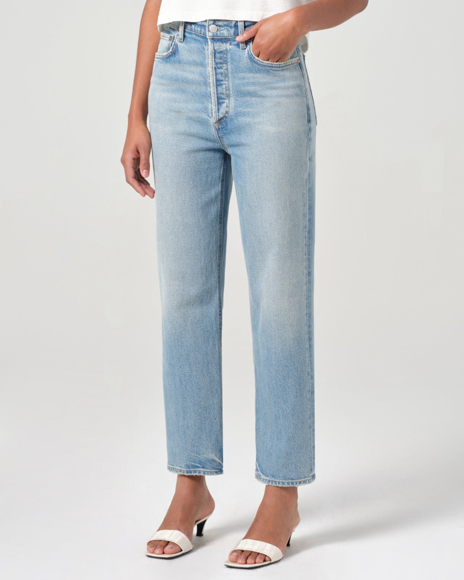 90s Pinch Waist Crop in Ripple