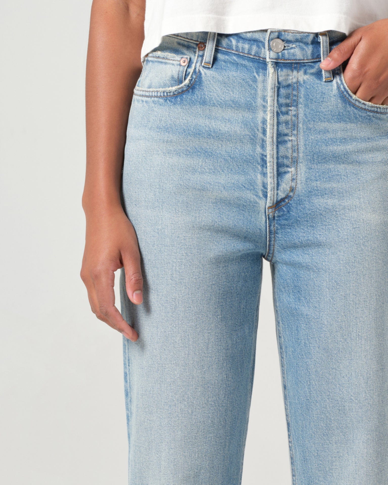 90s Pinch Waist Crop in Ripple