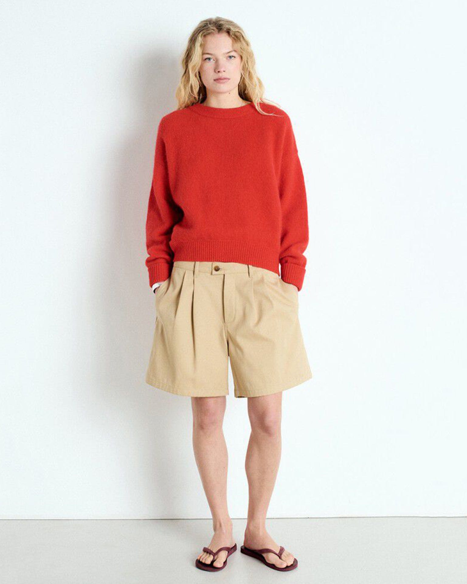 Vito Crewneck Sweater in Fraise