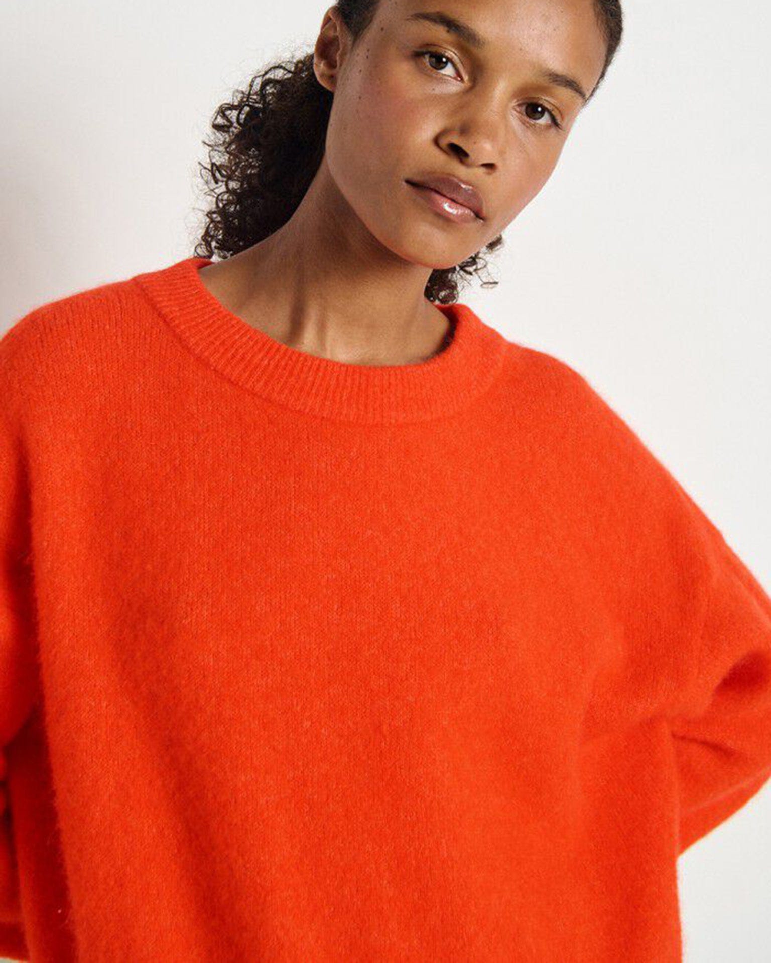 Vito Crewneck Sweater in Gaspacho Chine