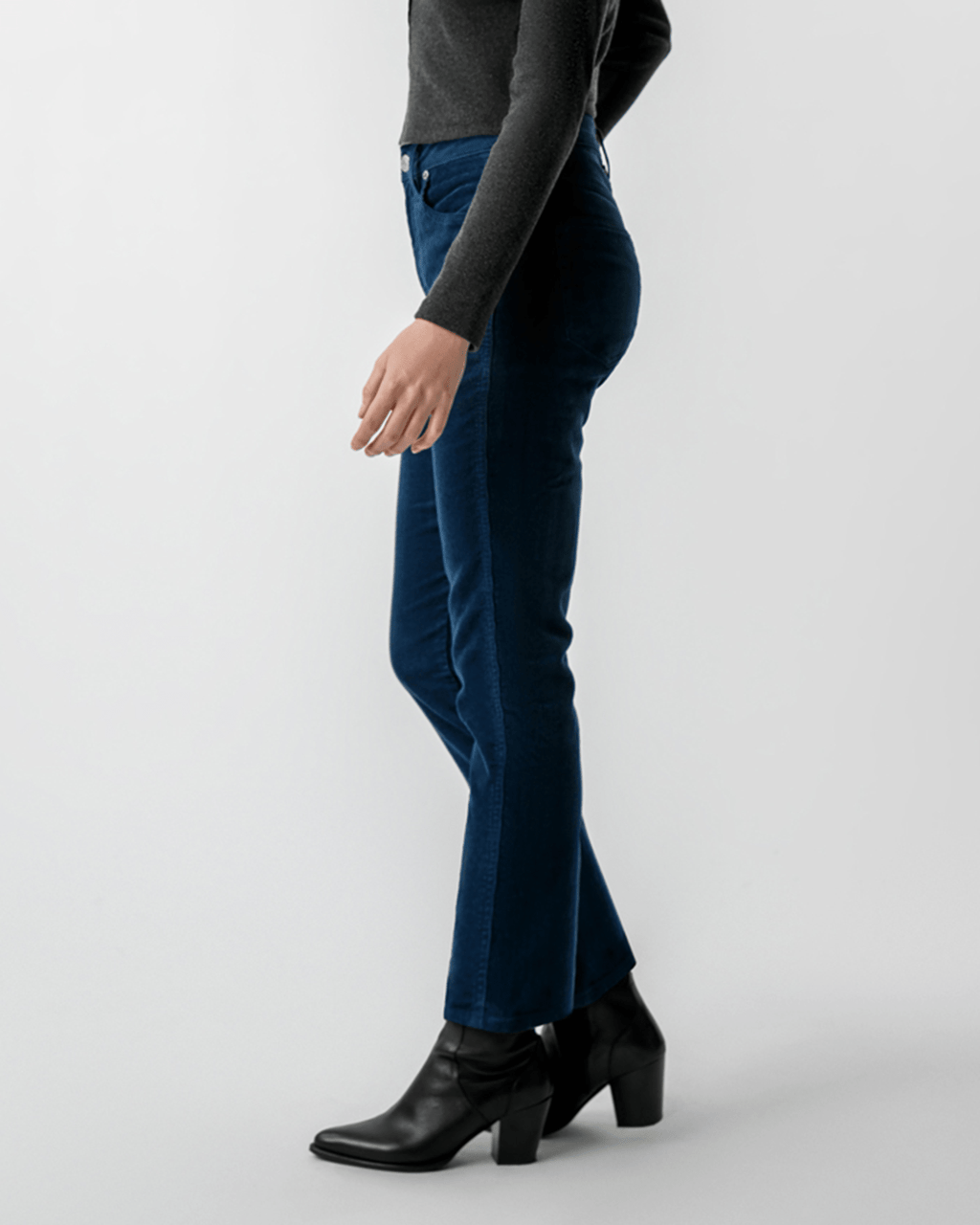 Corduroy Chloe Crop in Neptune