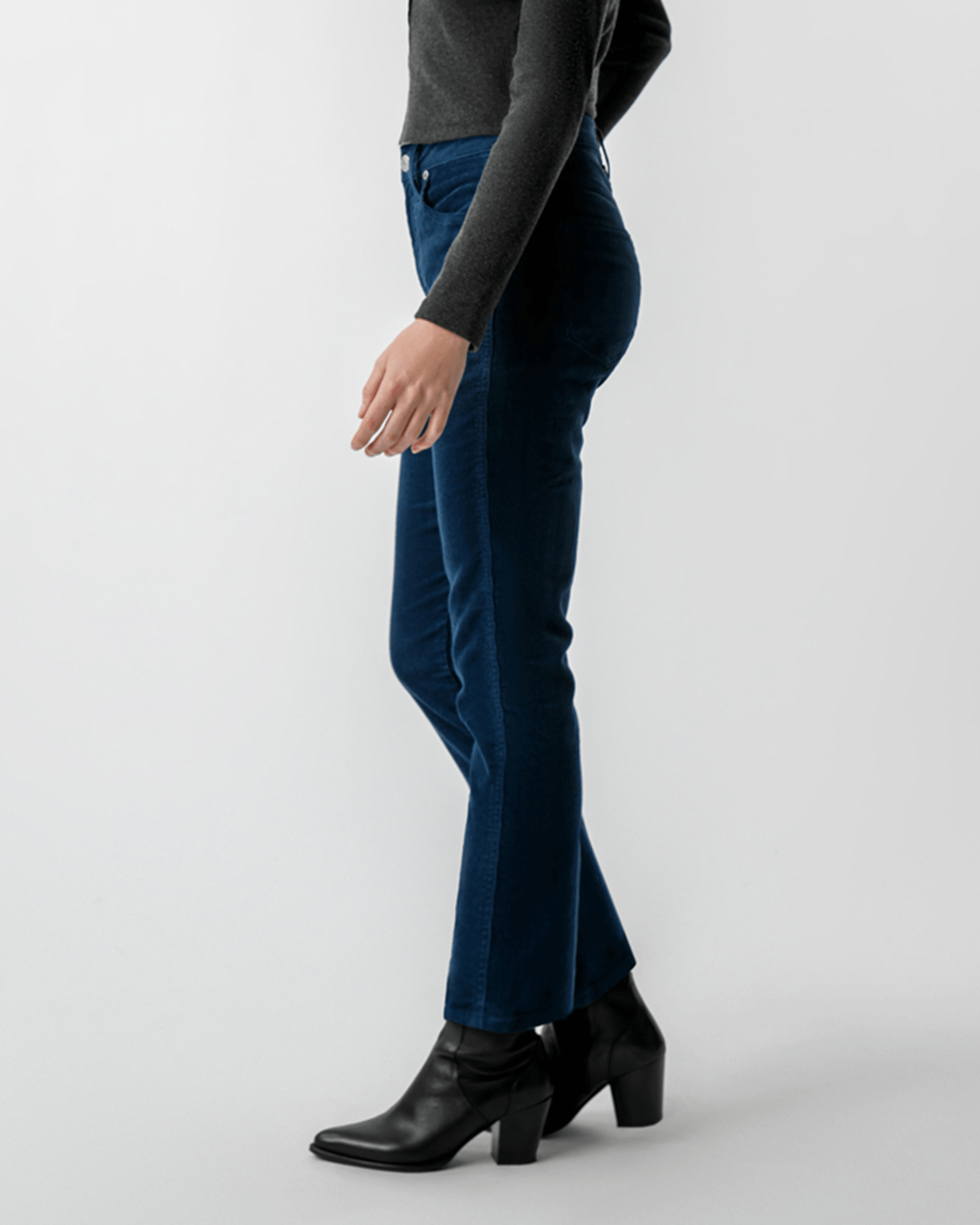 Corduroy Chloe Crop in Neptune