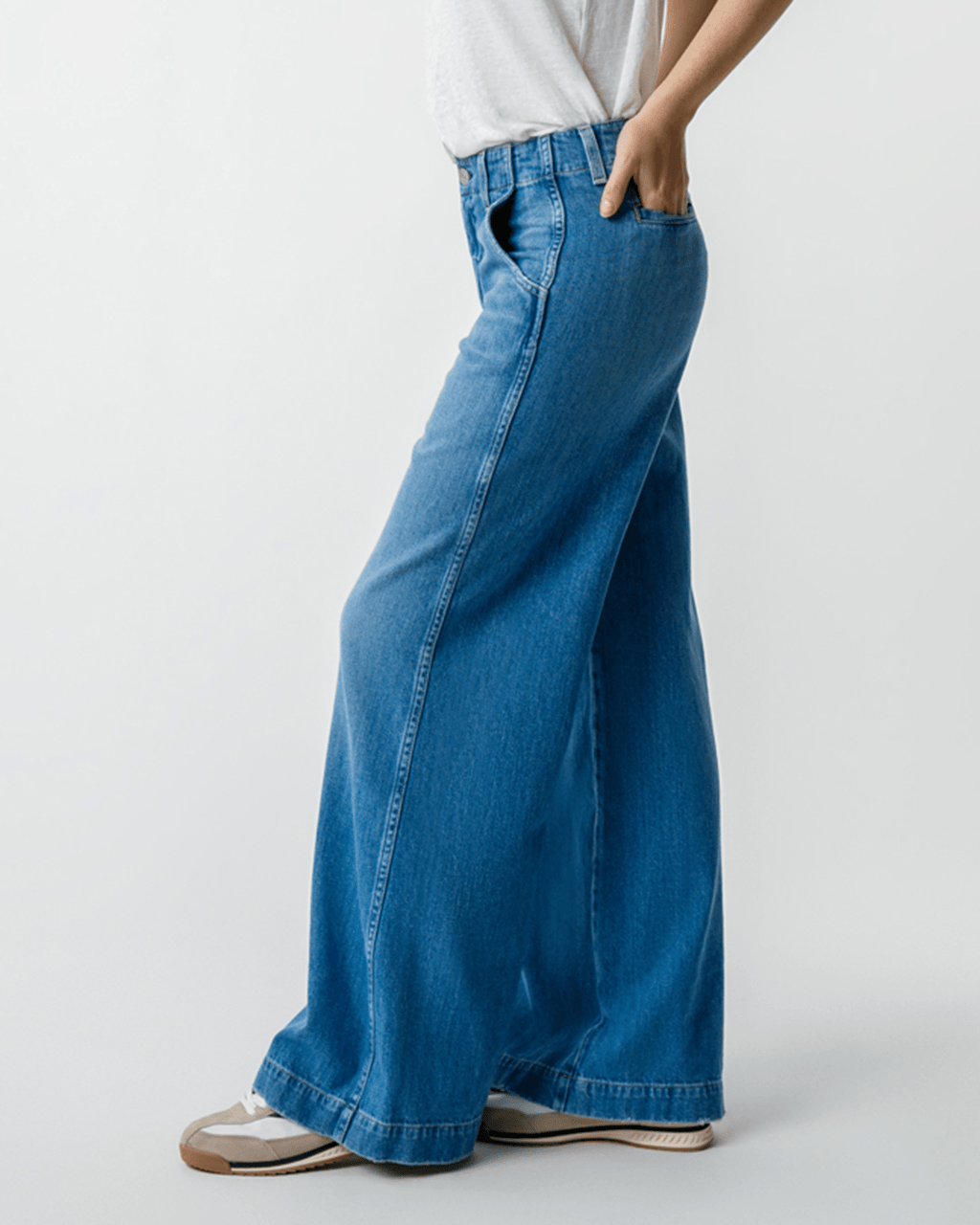 Edith Wide Leg Trouser in Amity
