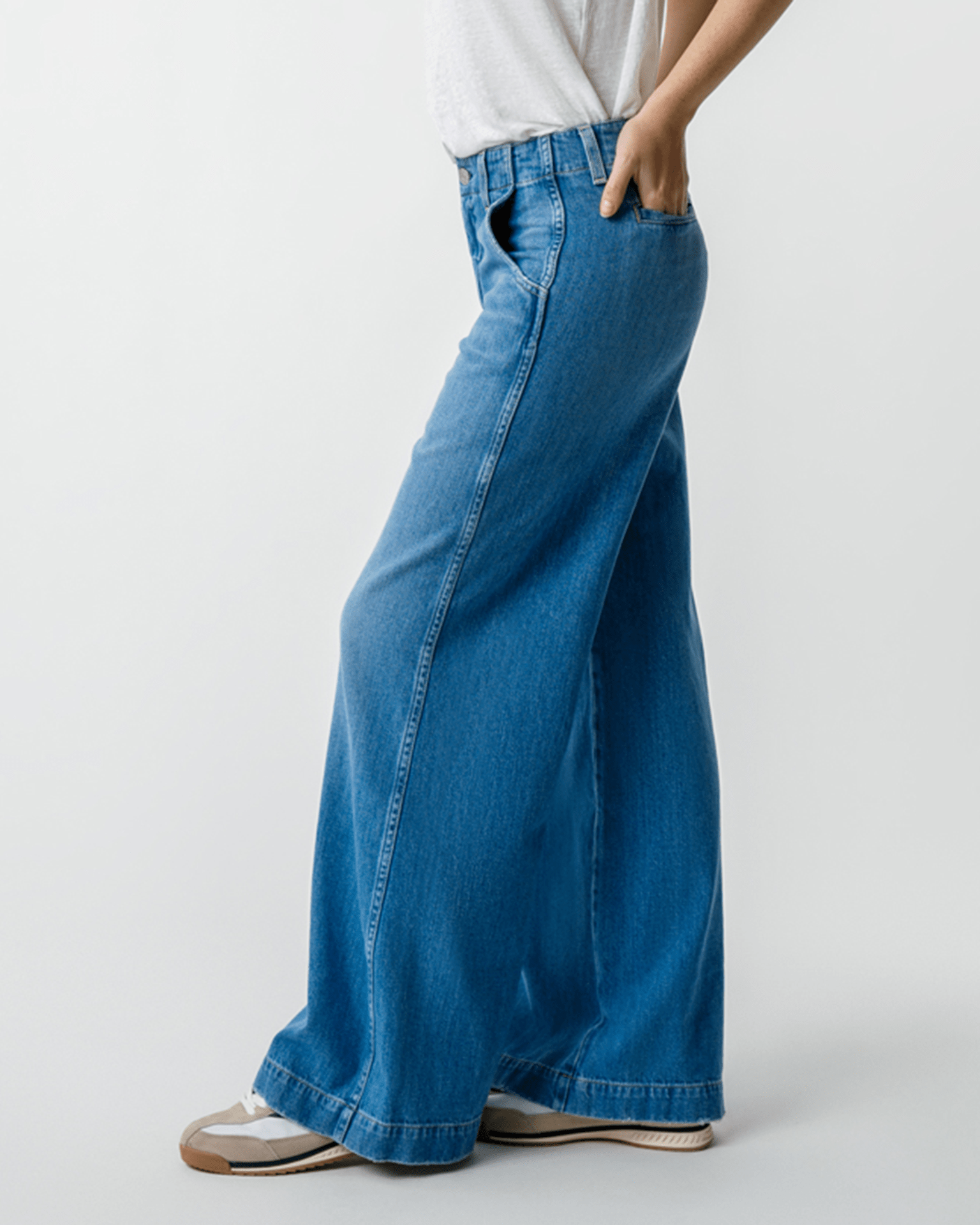 Edith Wide Leg Trouser in Amity