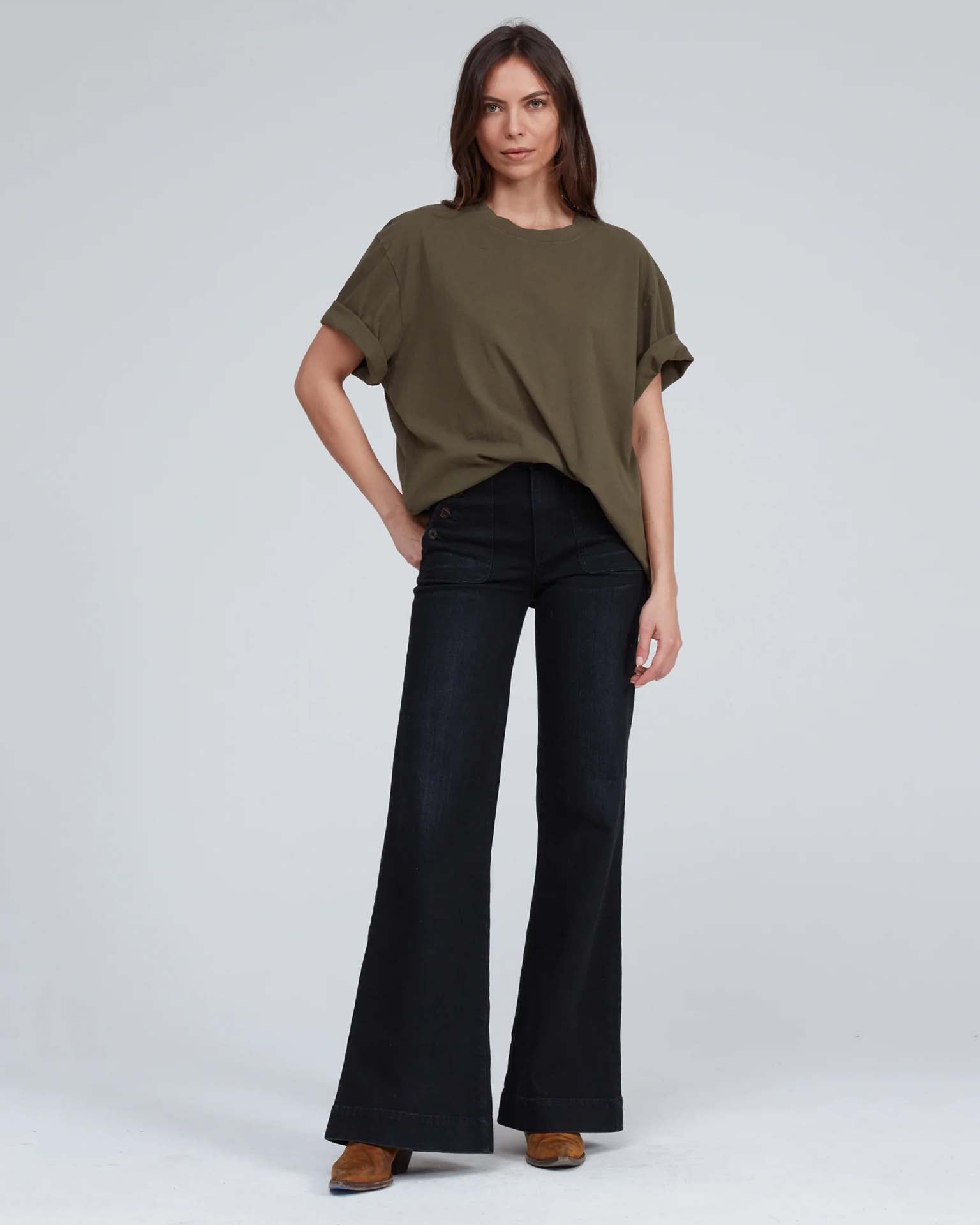 Brick House Wide Leg in Rock