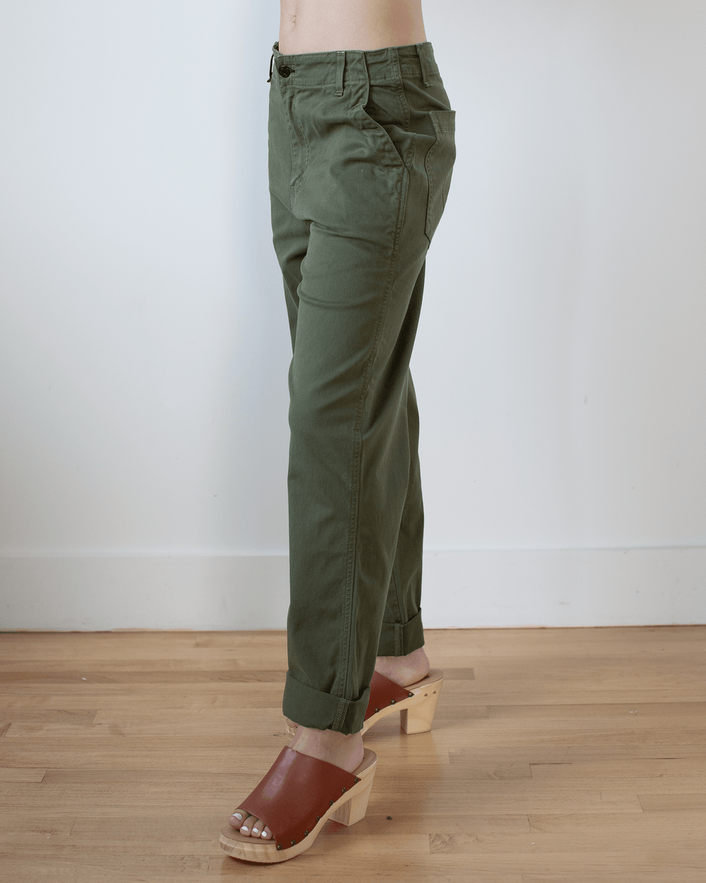 Chino Twill in Fatigue