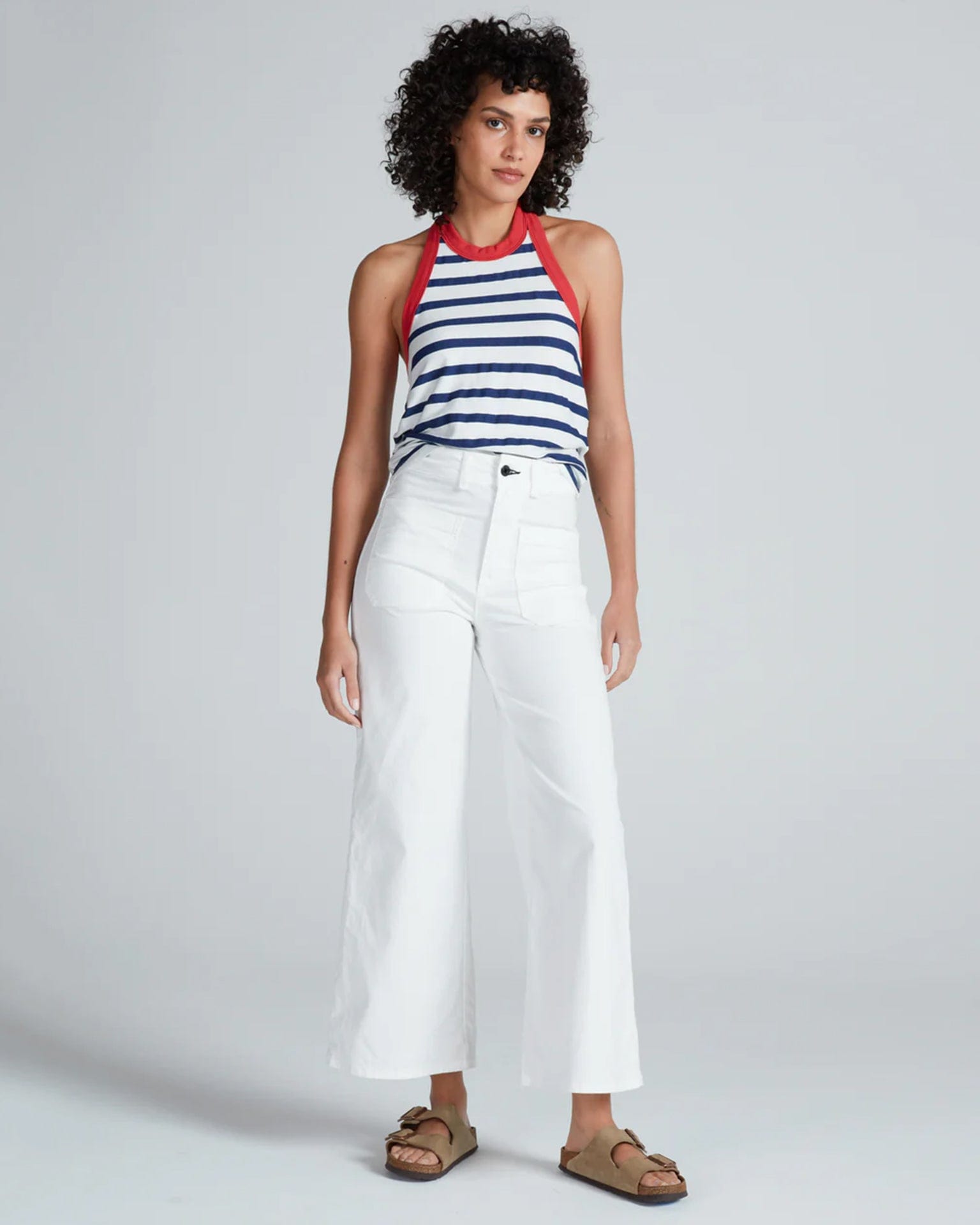 Cropped Sailor Twill in Ivory
