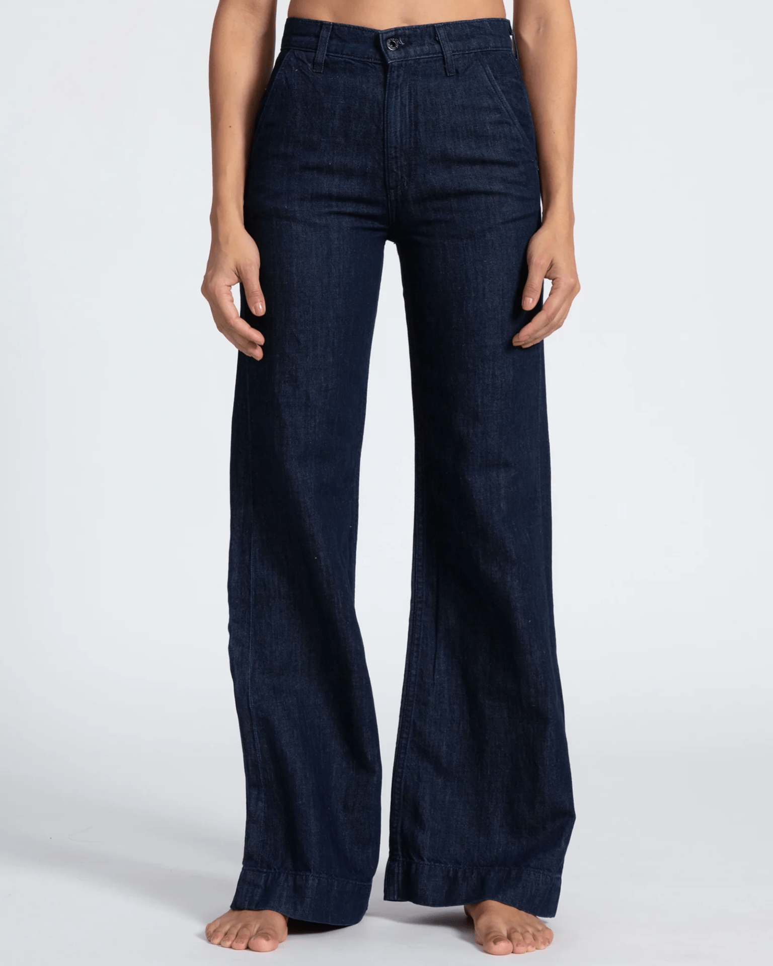 Denim Trouser in Indigo Linen