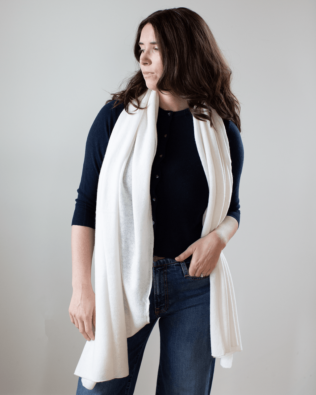 Featherweight Wrap in Chalk