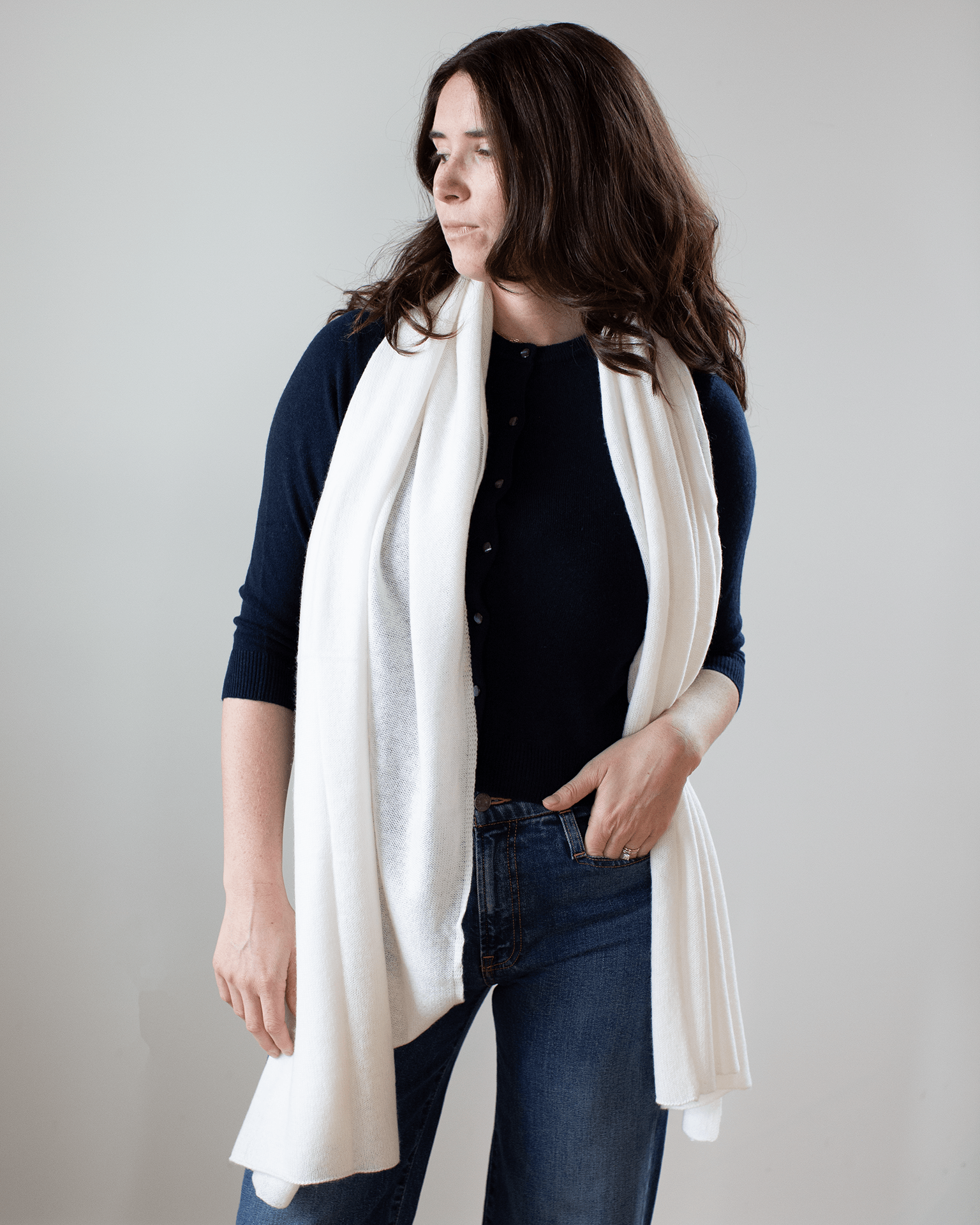 Featherweight Wrap in Chalk