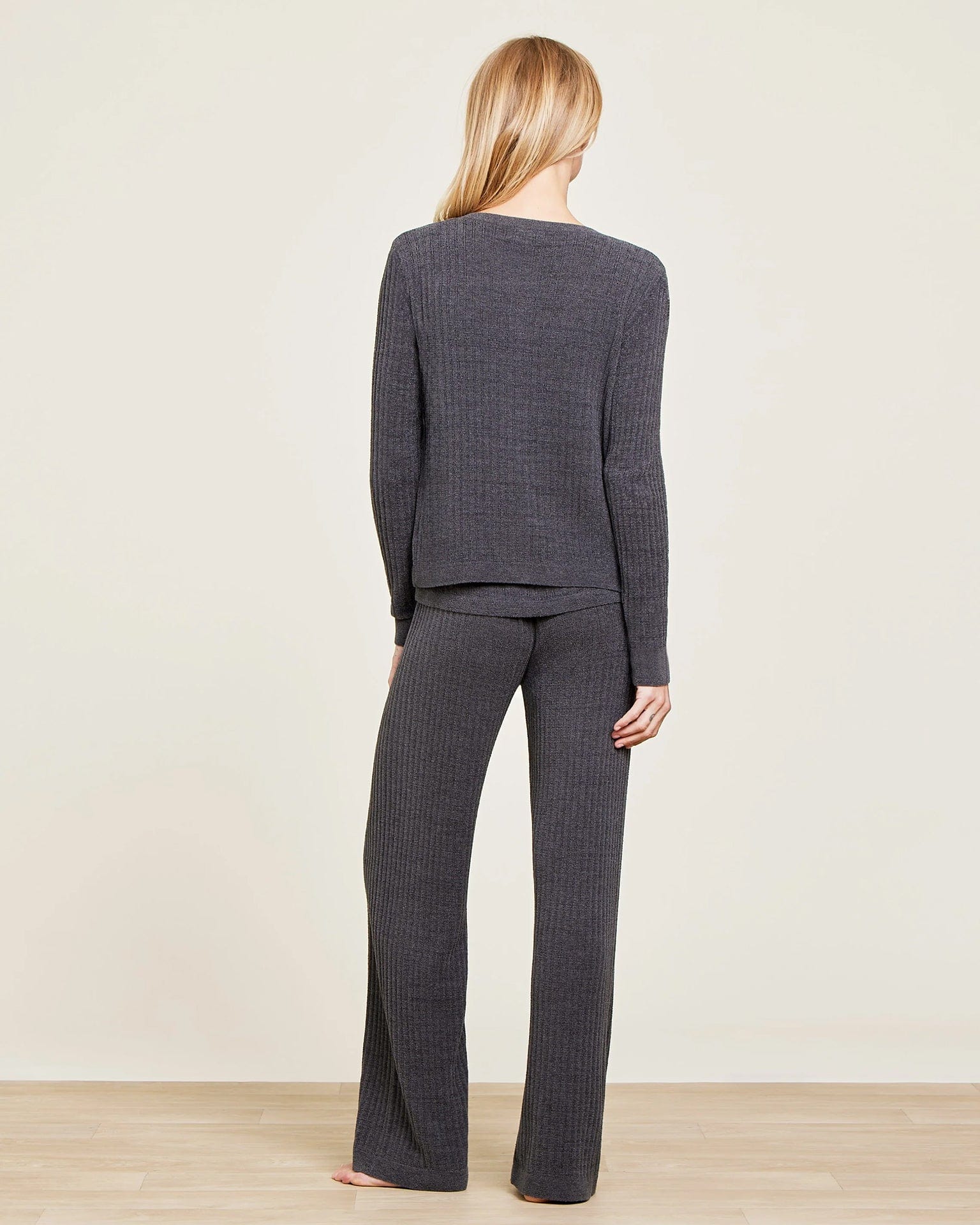 CCUL Ribbed Button Cardi in Carbon