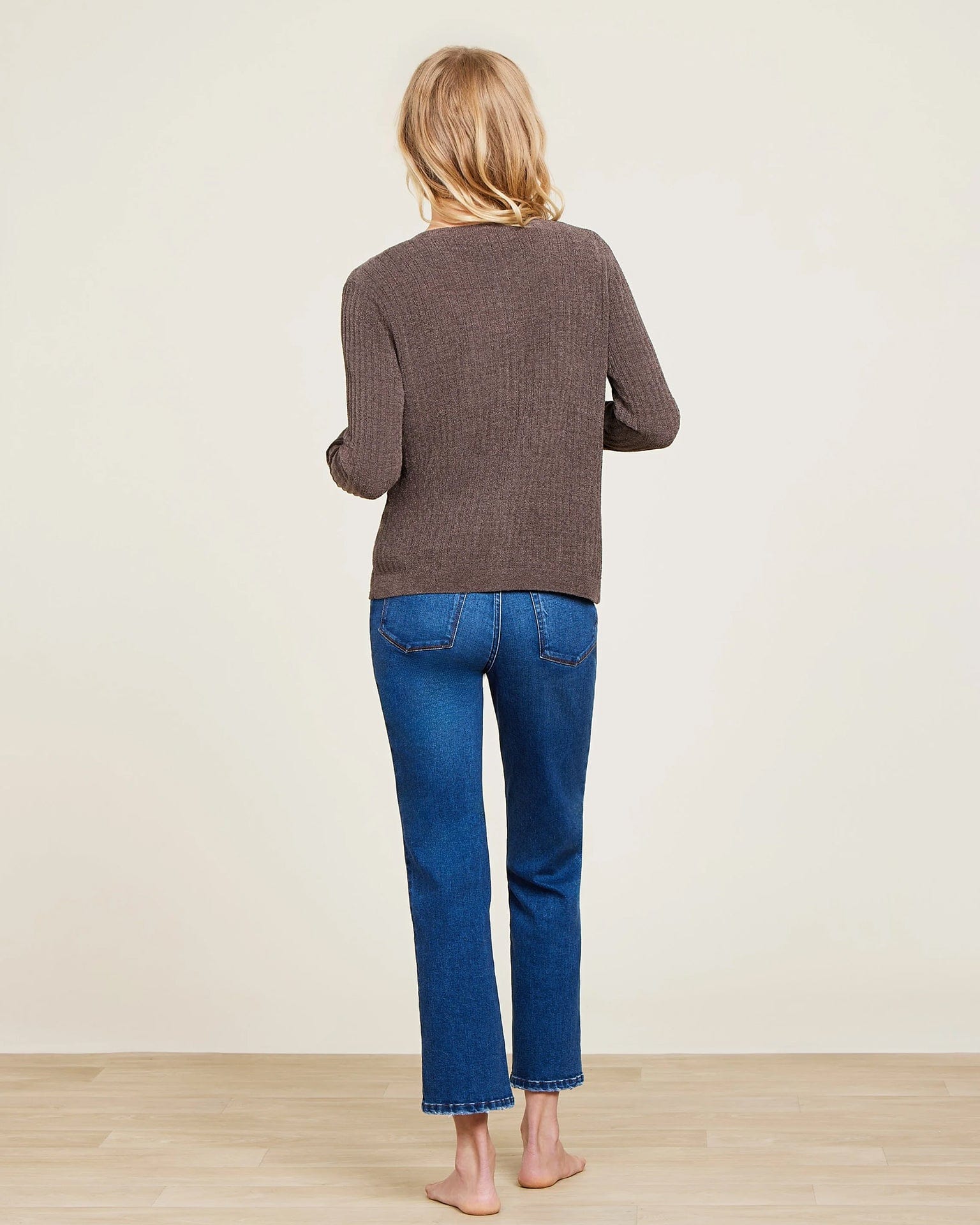 CCUL Ribbed Button Cardi in Java