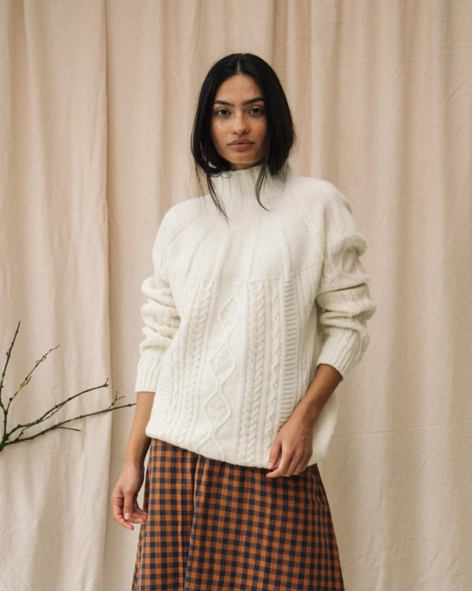 Morina Lambswool Jumper in Ecru