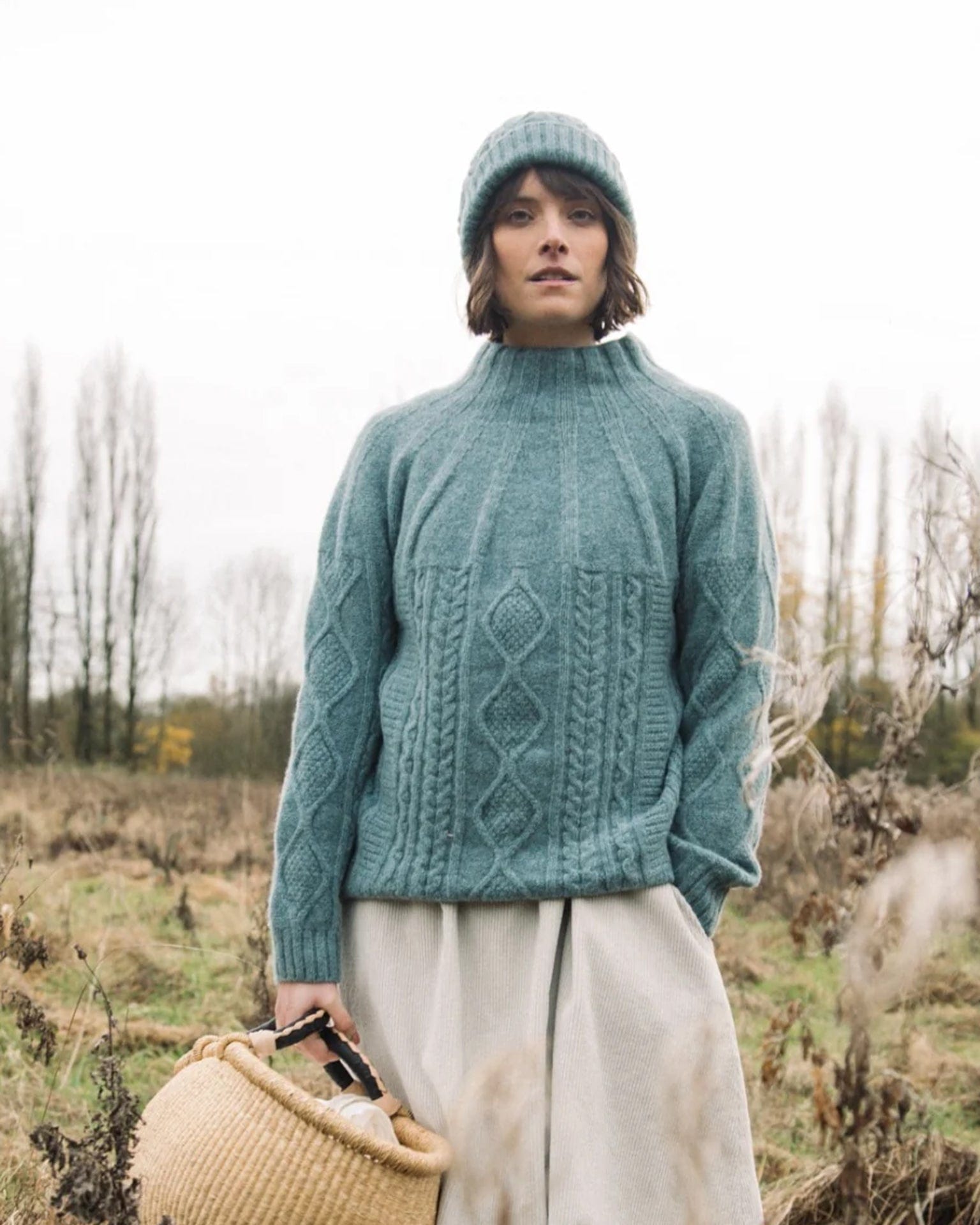 Morina Lambswool Jumper in Storm