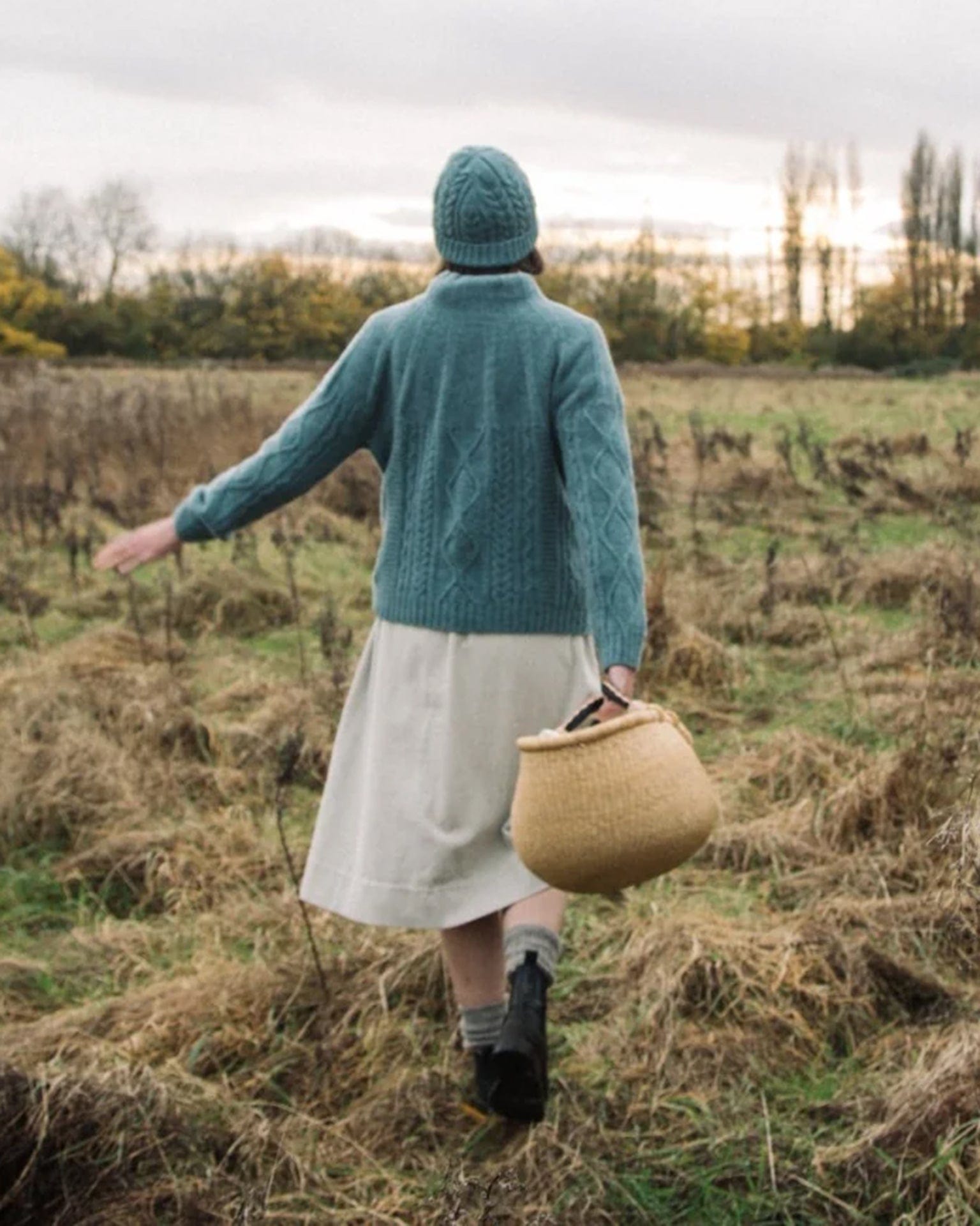 Morina Lambswool Jumper in Storm
