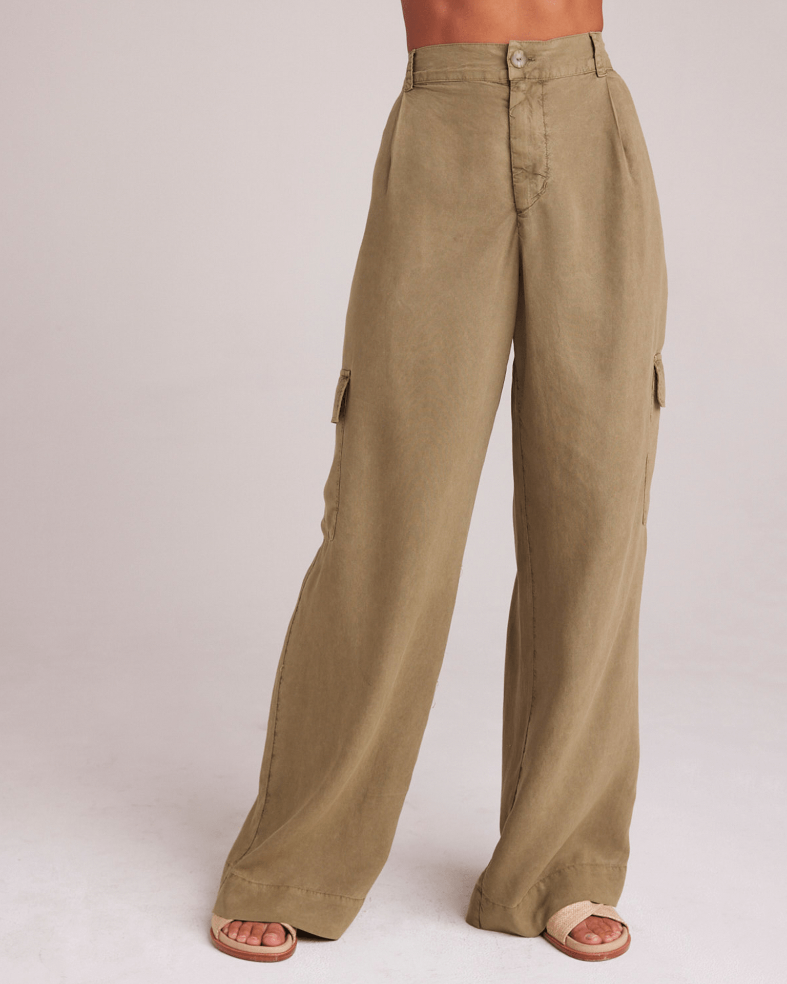 Cargo Wide Leg Pant in French Olive