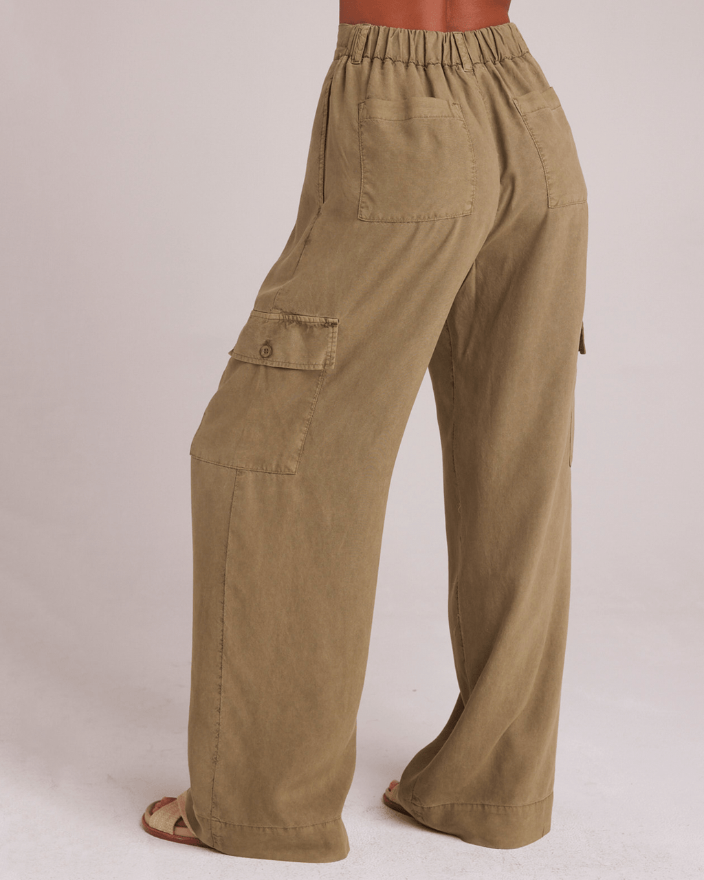Cargo Wide Leg Pant in French Olive