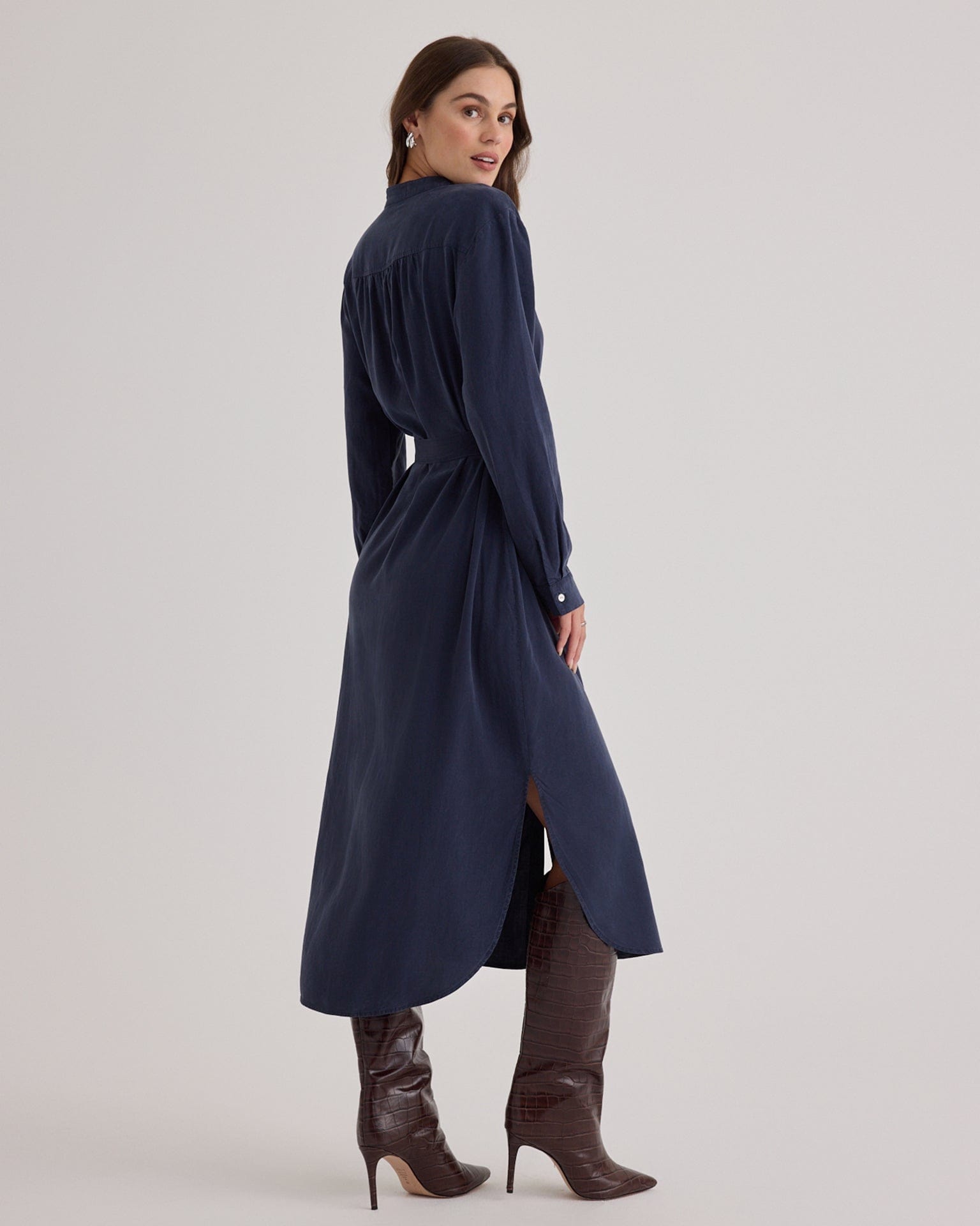 Flowy Hem Maxi Dress in Endless Sea