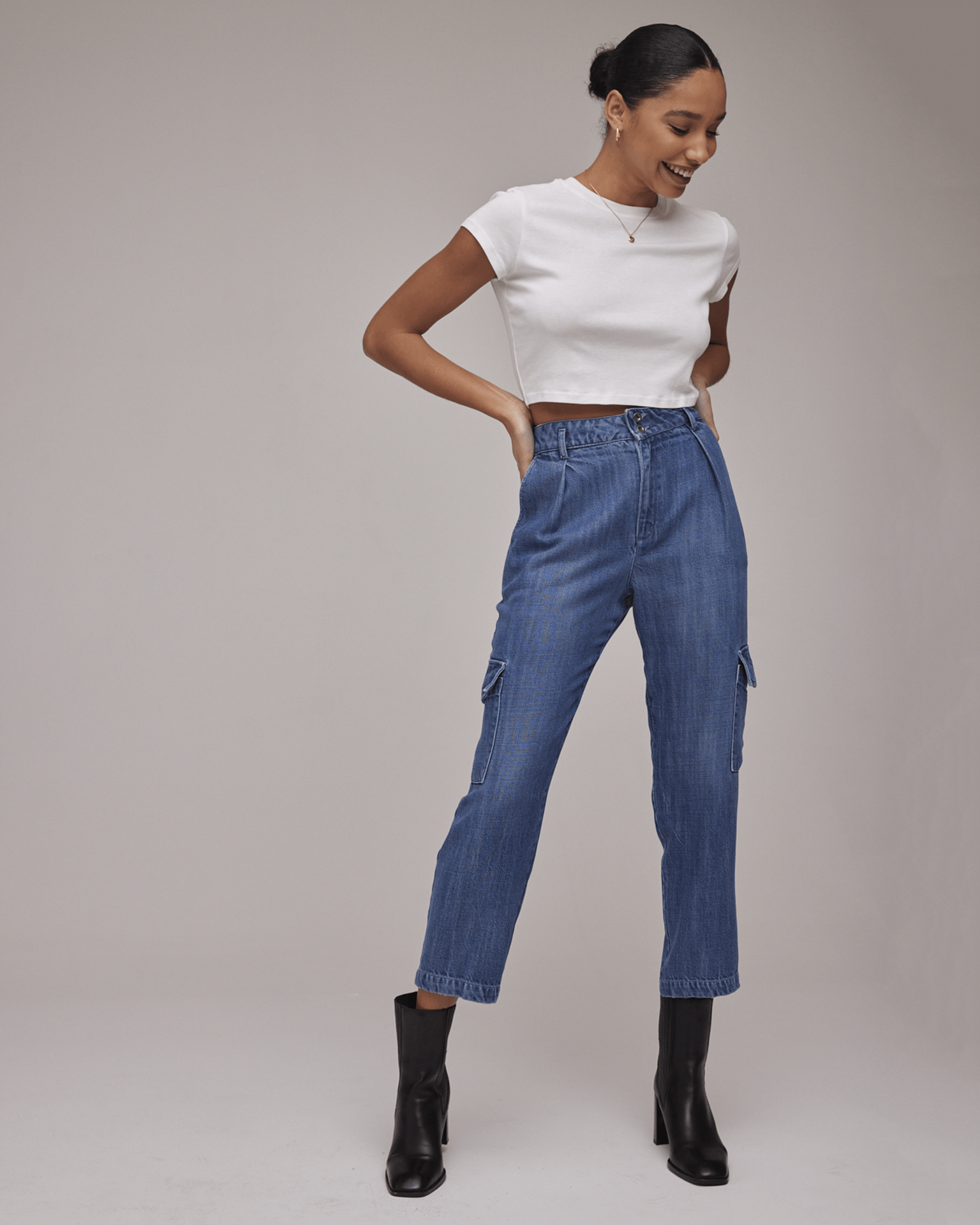 Londyn Cargo Trouser in Vintage Streaky Wash