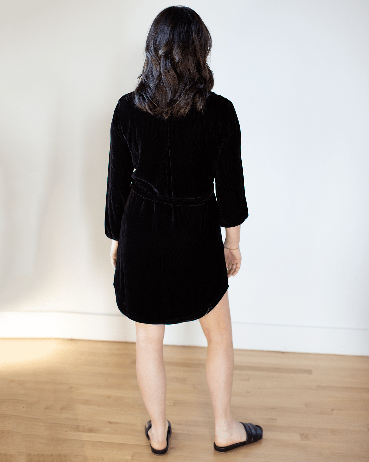 Long Sleeve Tunic Dress in Black