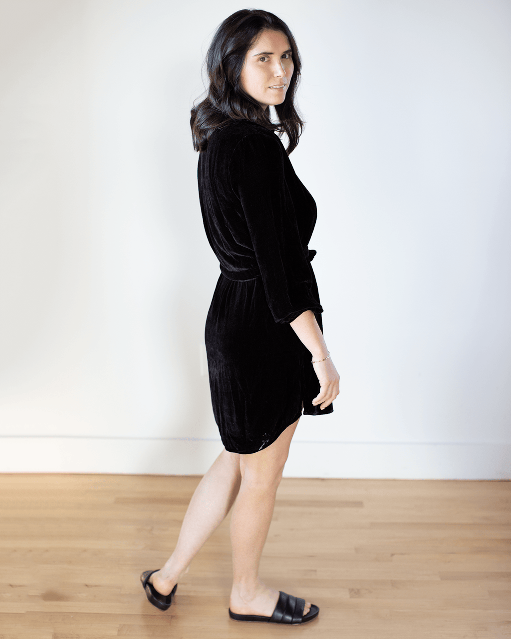 Long Sleeve Tunic Dress in Black