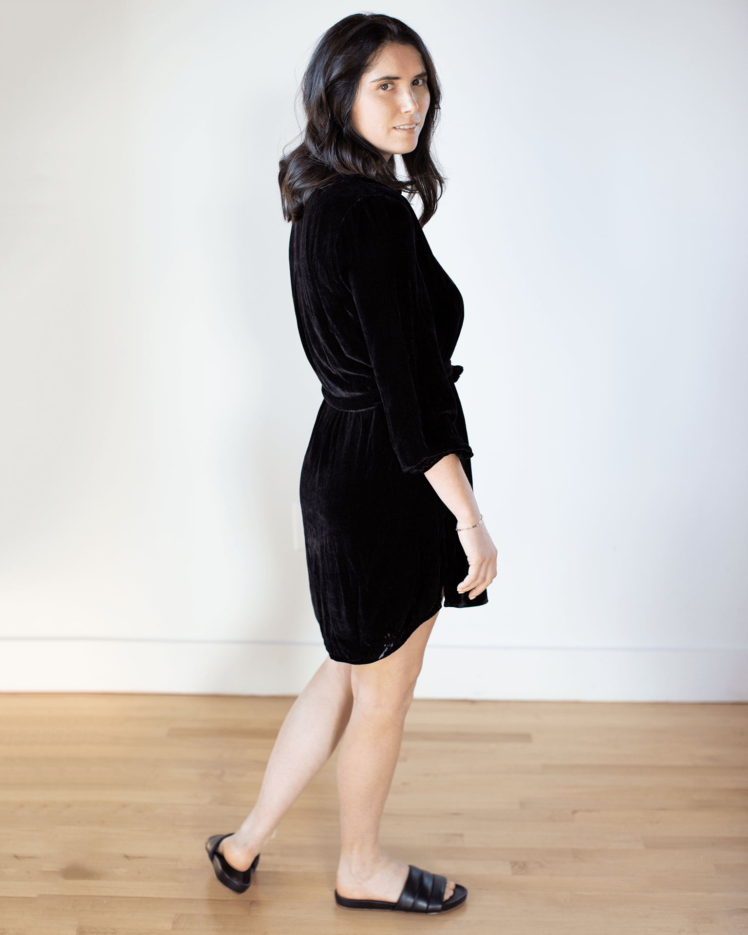 Long Sleeve Tunic Dress in Black