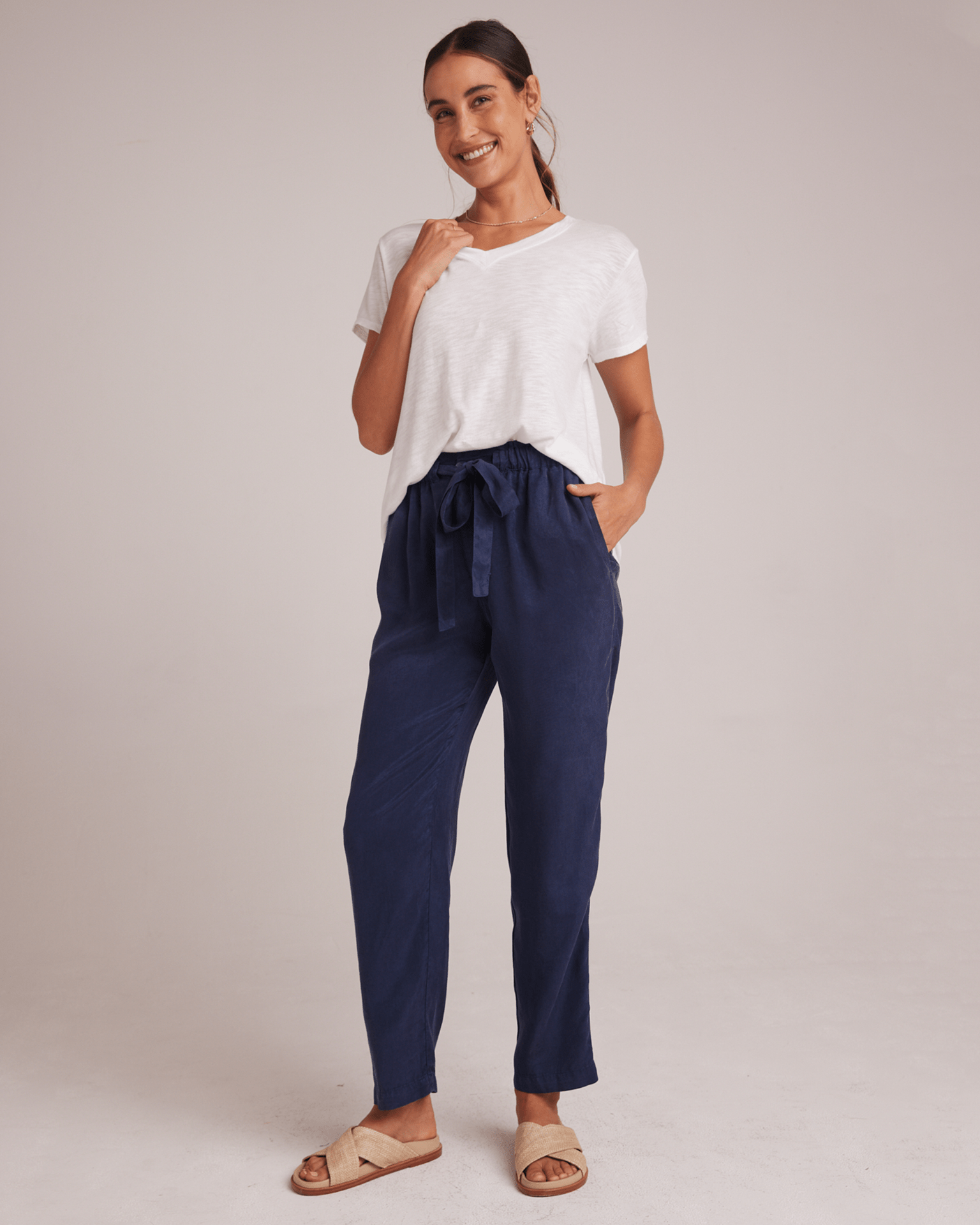 Rose Easy Trouser in Brazilian Navy