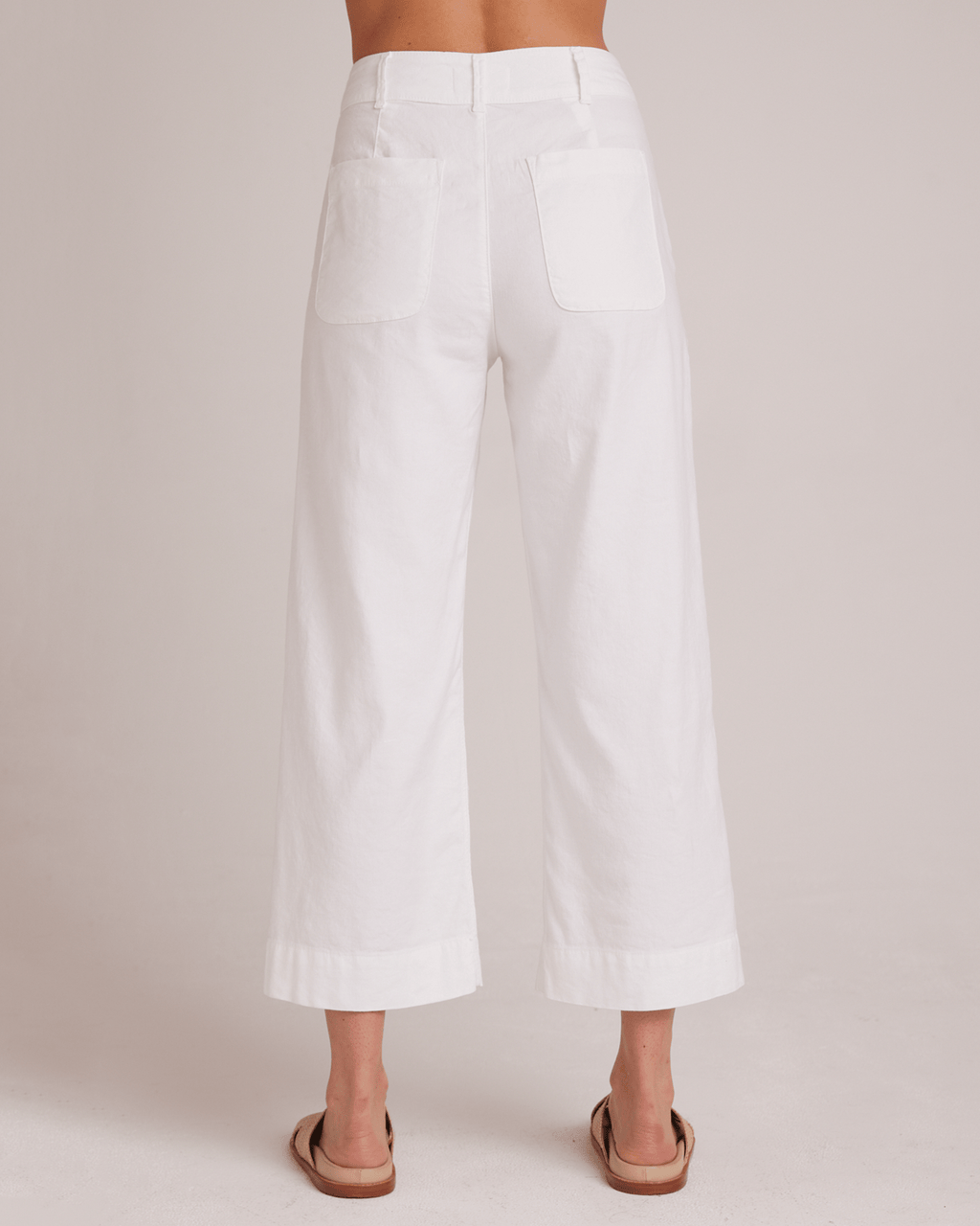 Saige Wide Leg Crop in White