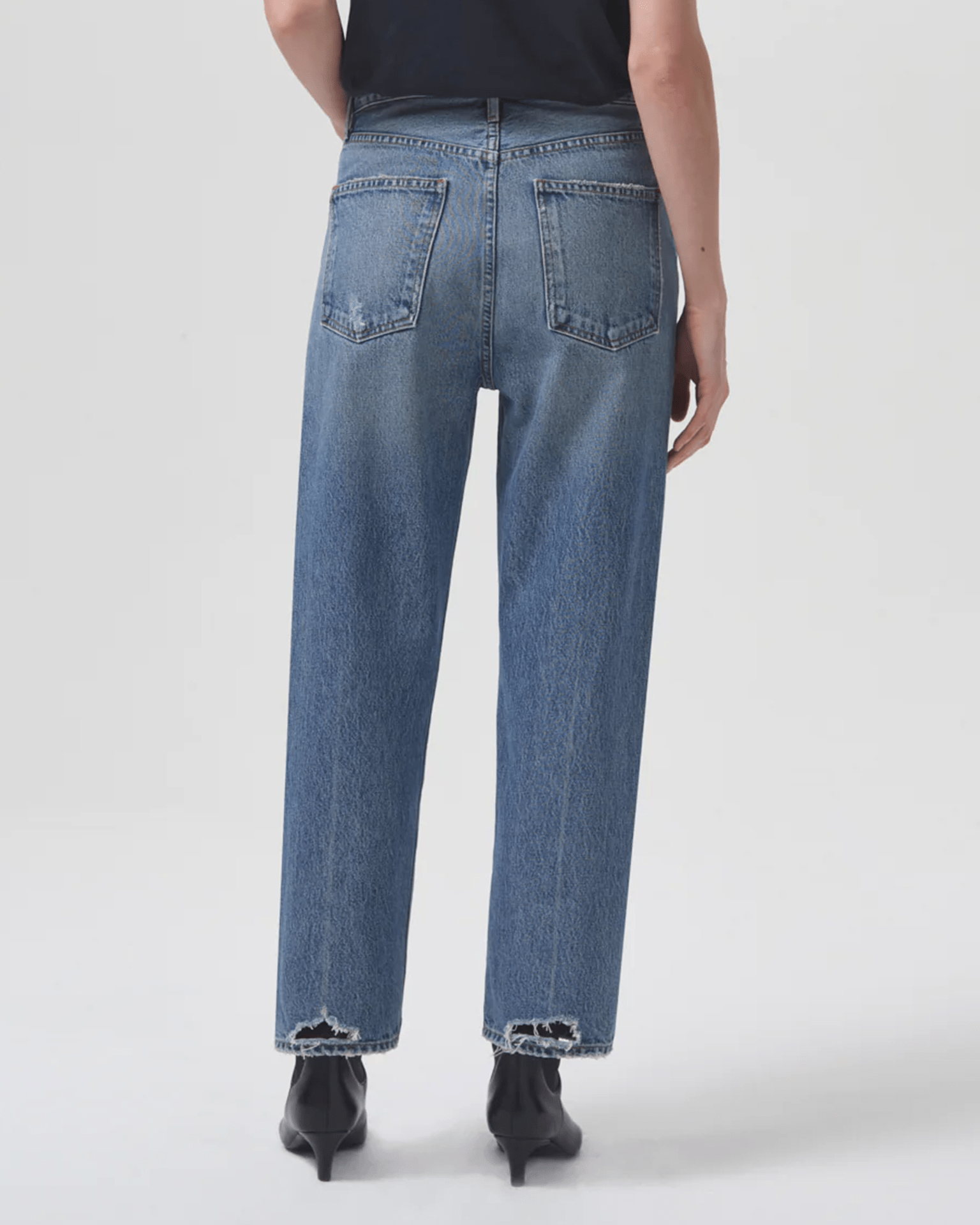 90s Crop Mid Rise Loose Straight in Hooked