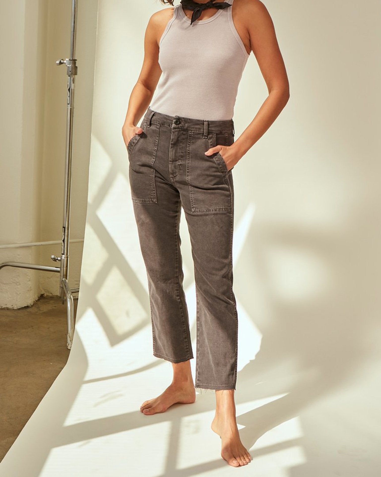 Easy Army Trouser in Washed Black