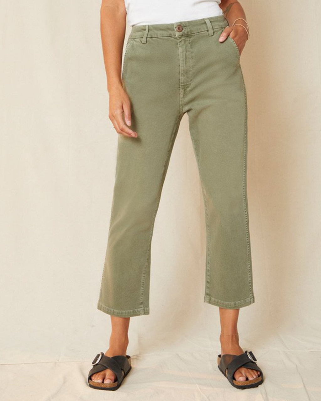 Easy Trouser Relaxed Crop Straight in Surplus