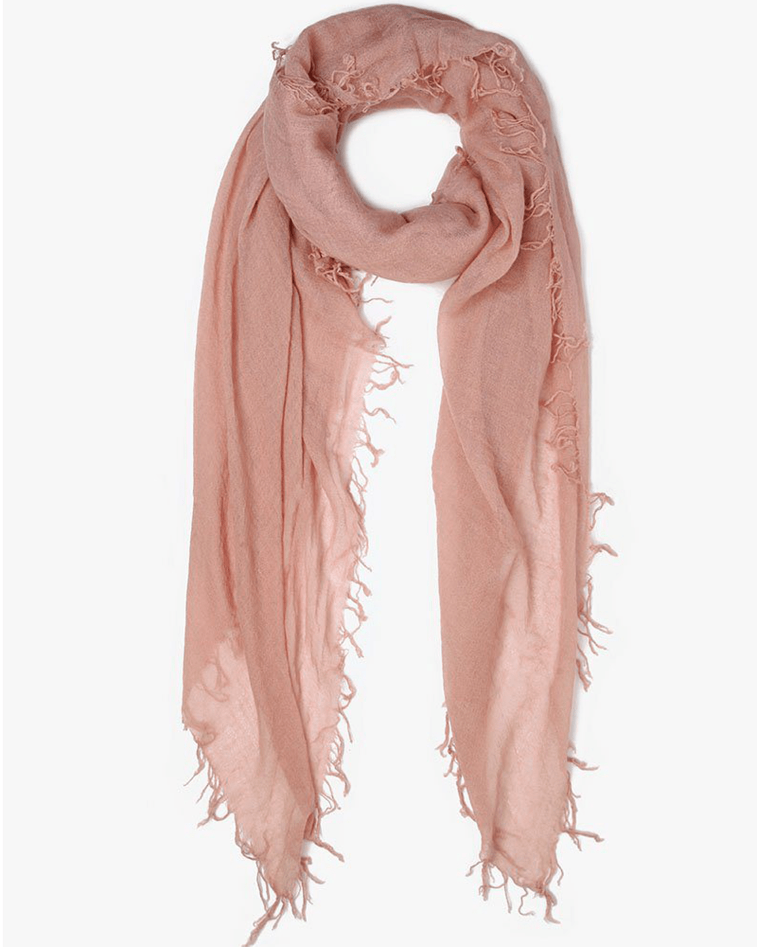 Cashmere & Silk Scarf in Adobe Rose