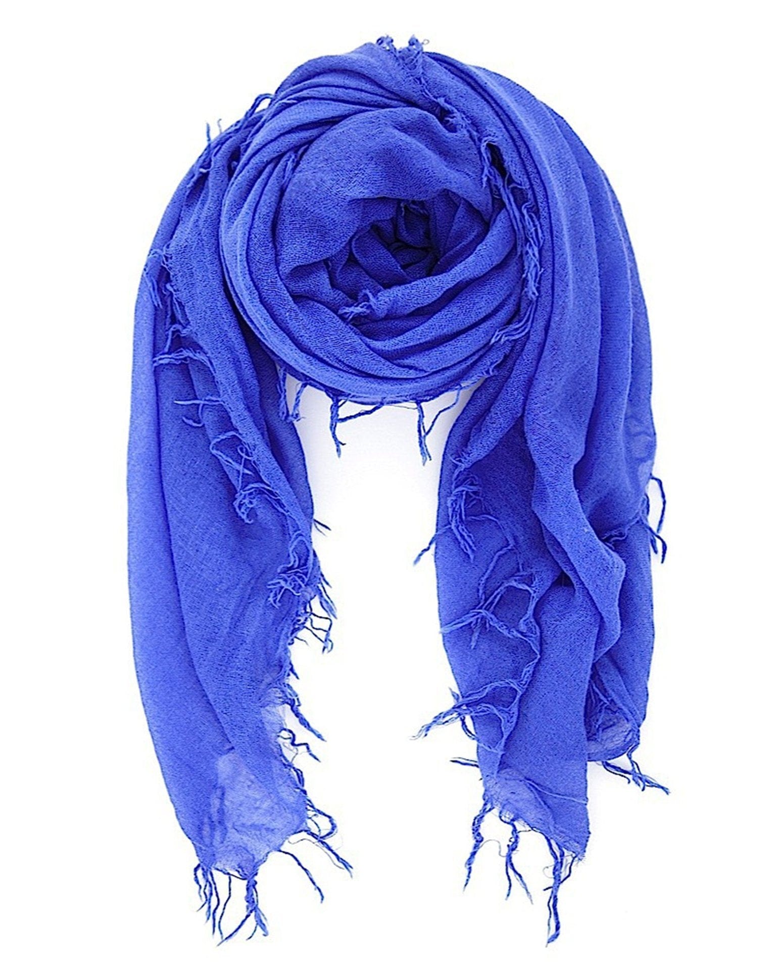 Cashmere & Silk Scarf in Baja Blue