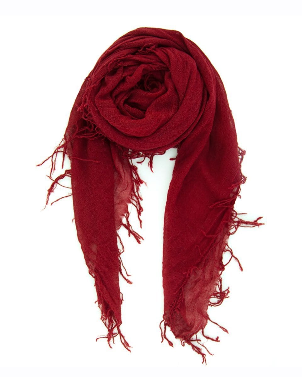 Cashmere & Silk Scarf in Biking Red