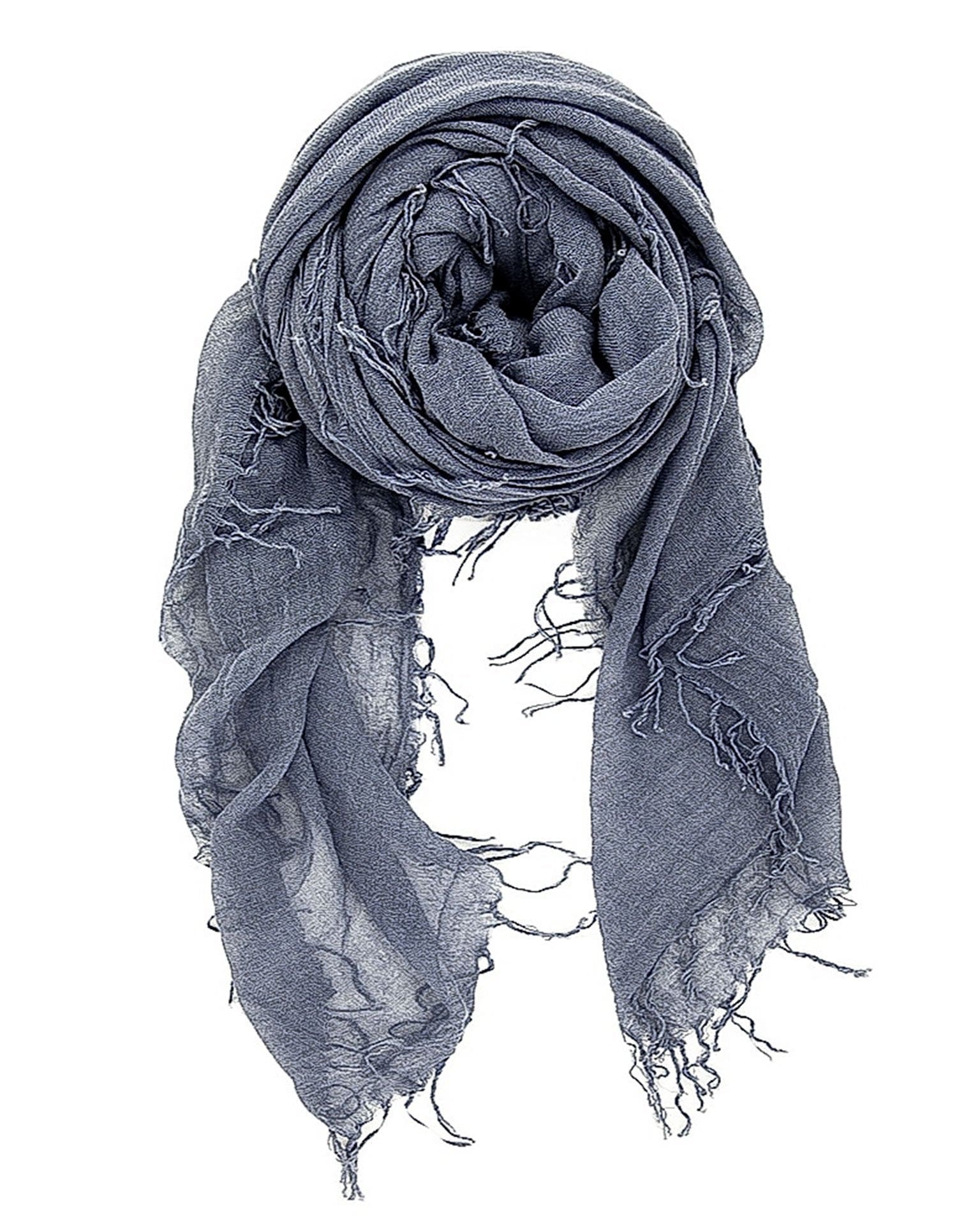 Cashmere & Silk Scarf in Cloud Grey