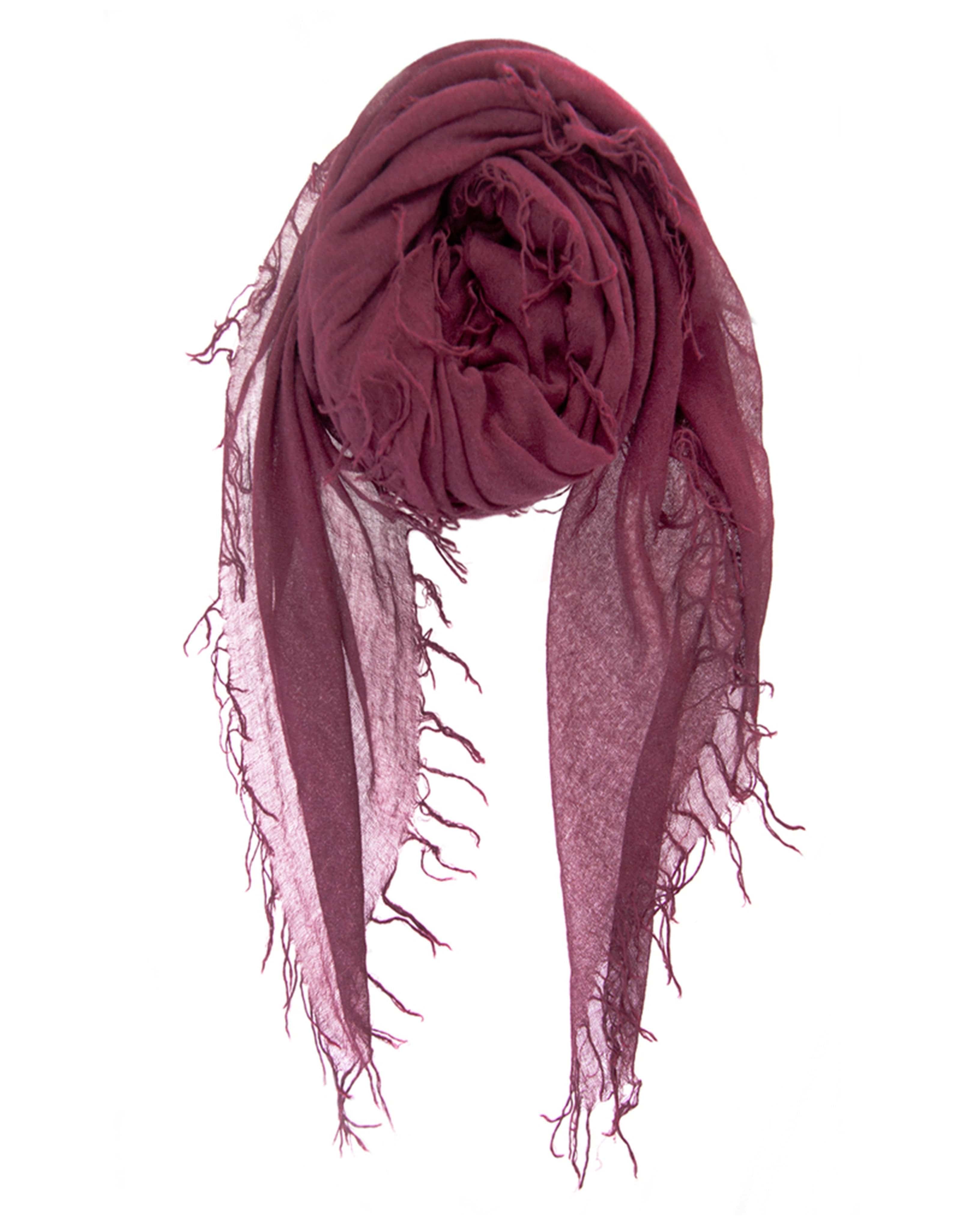Cashmere & Silk Scarf in Fig