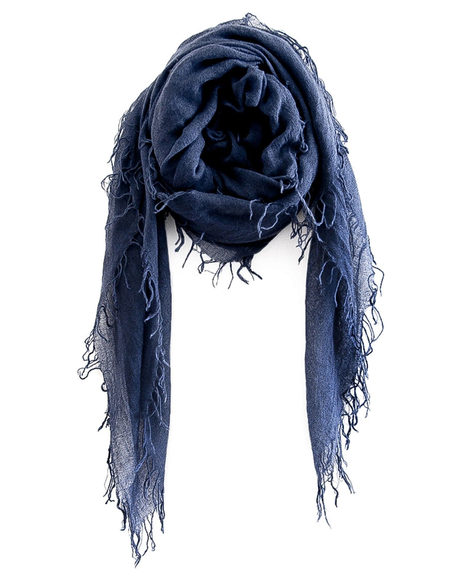 Cashmere & Silk Scarf in Indigo